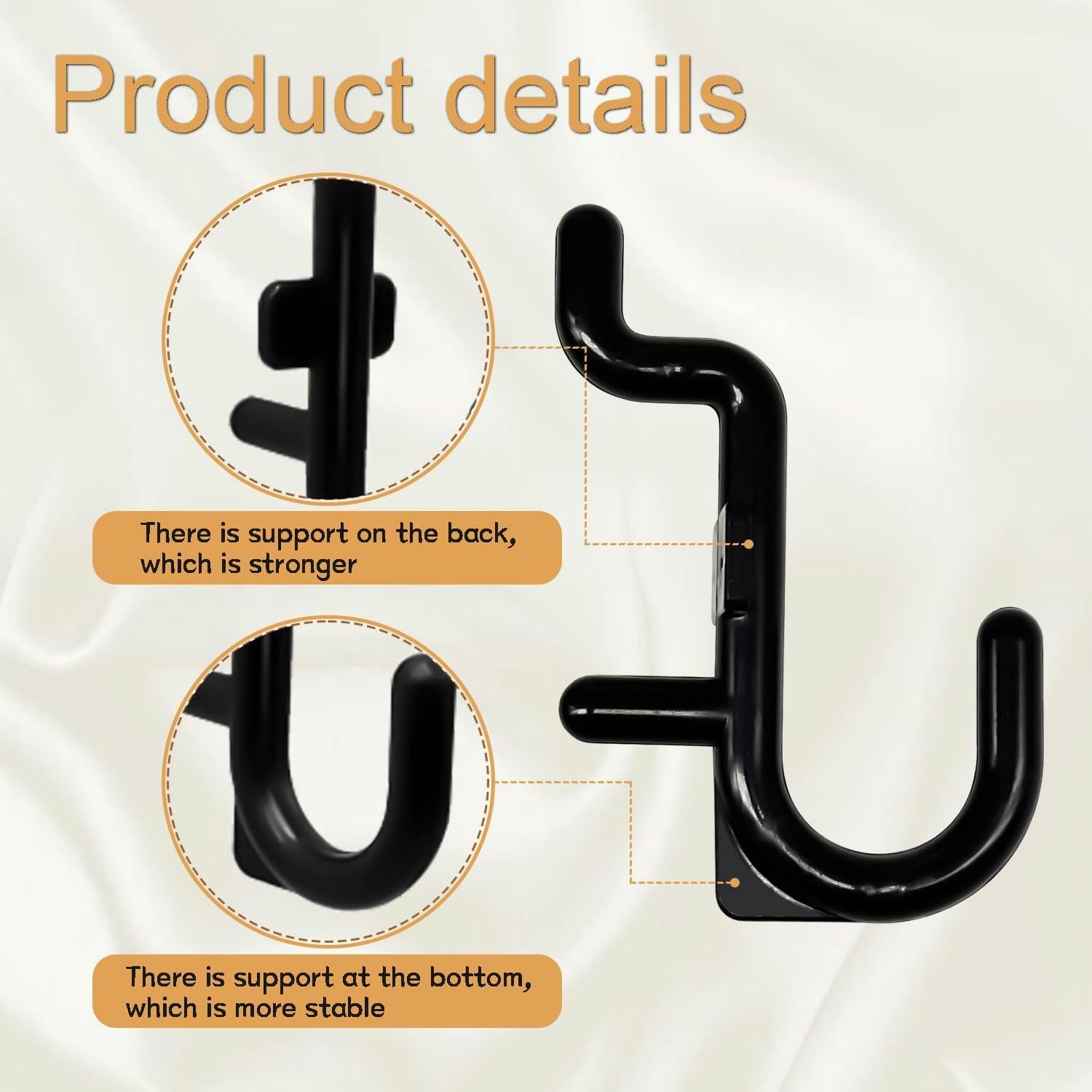 50 Ganchos en J de Plástico zDwfDc para Tablero de Clavos