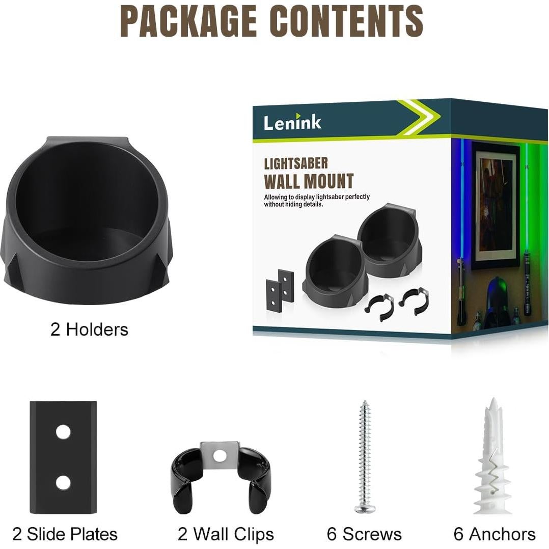 Soporte de Pared Lenink para Sable de Luz - Negro