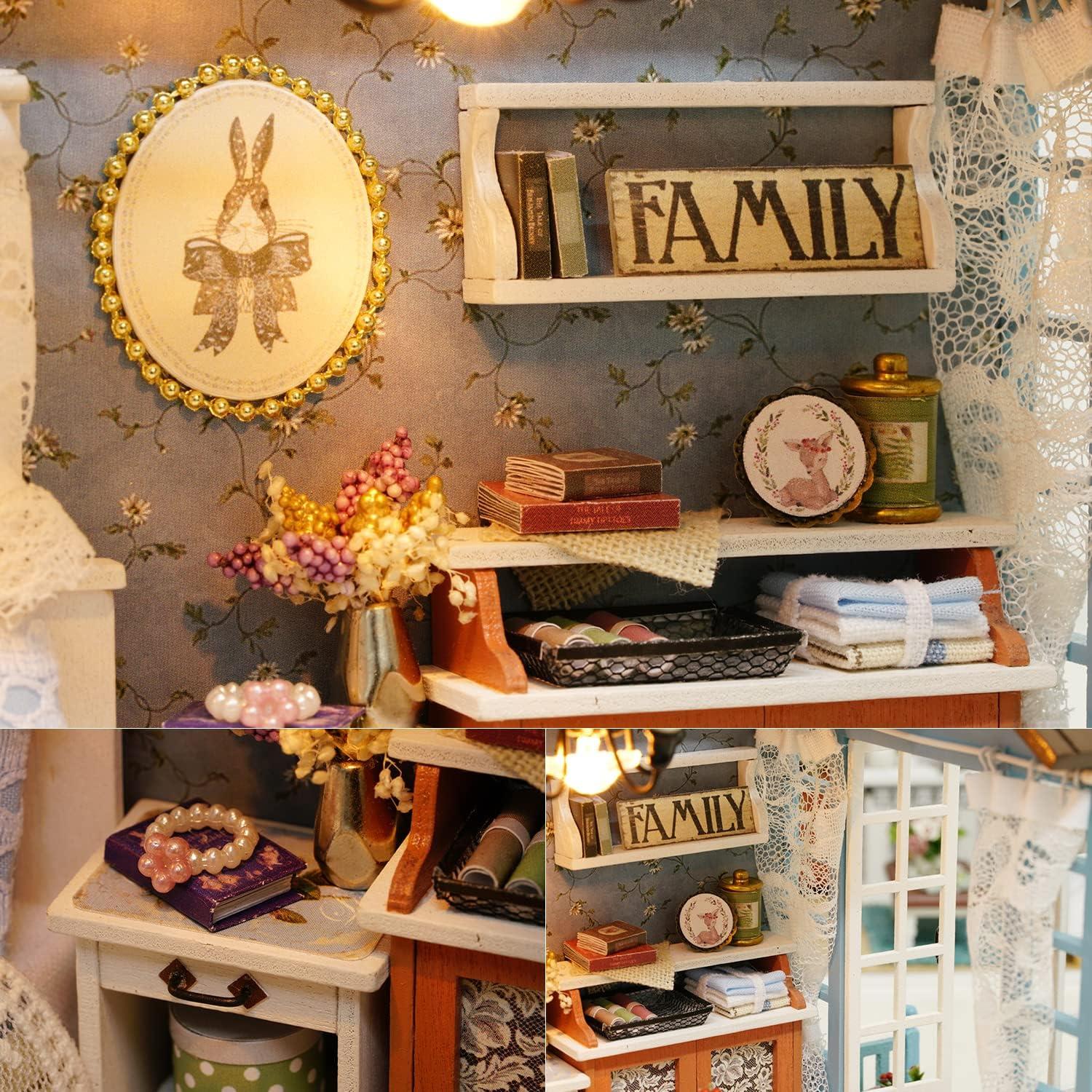 Kit Casa de Muñecas Miniatura DIY TuKIIE Tiempos del Bosque