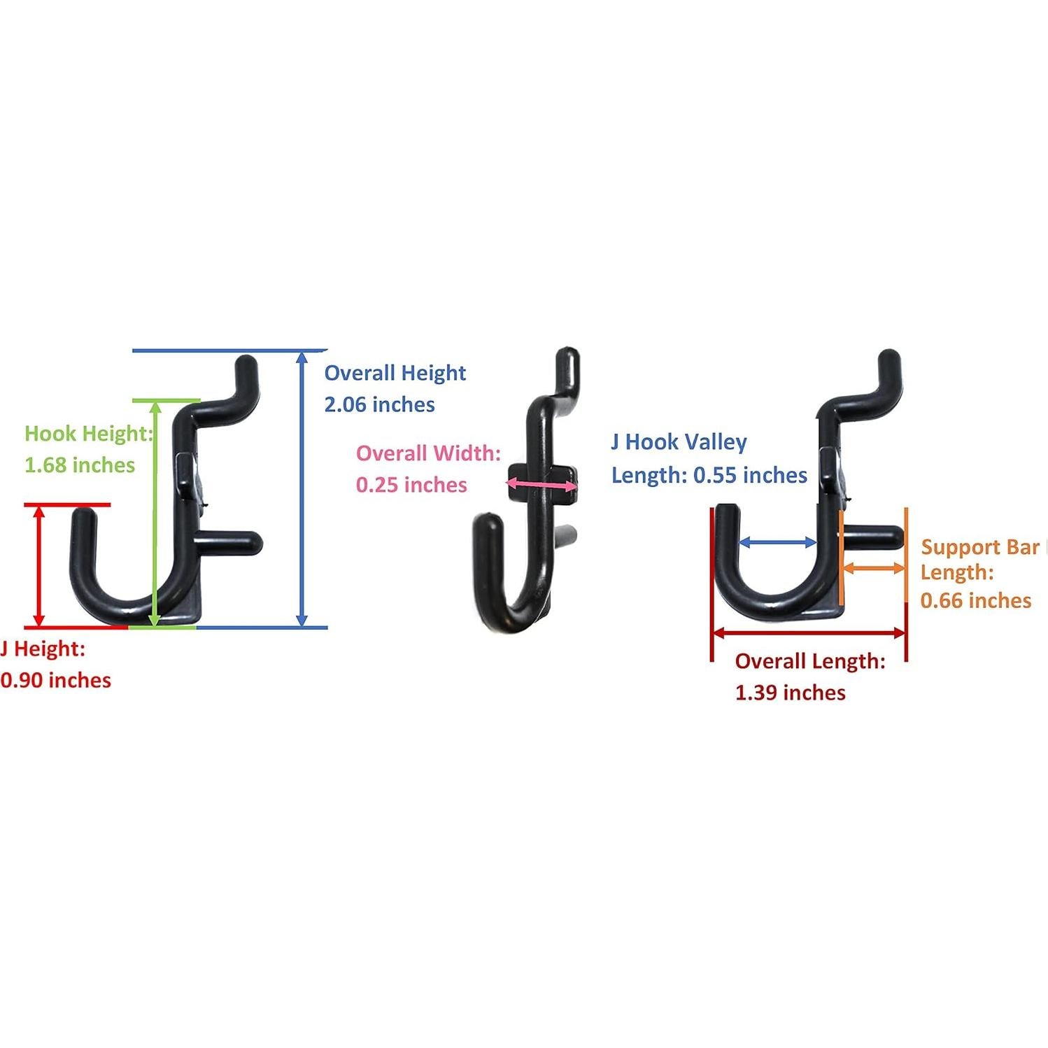 Ganchos de Plástico J No Bloqueables JSP 50 Unidades Blanco