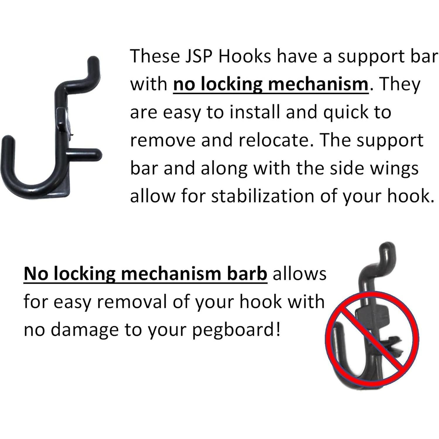 Ganchos de Plástico J No Bloqueables JSP 50 Unidades Blanco