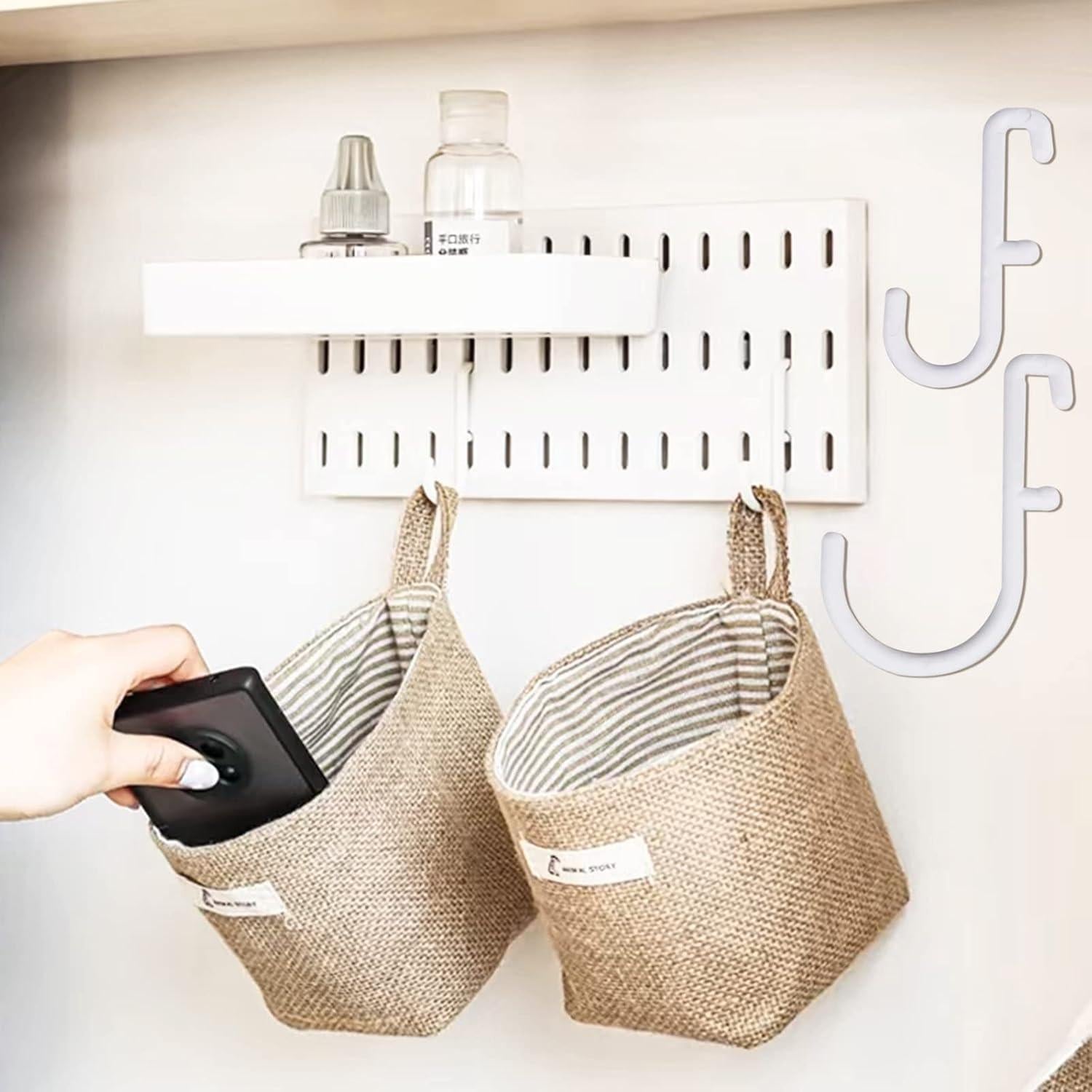 Kit de Ganchos Colgantes Chris.W para Tablero de Perforación 8 Piezas