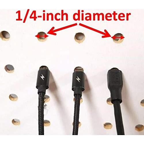 Ganchos de Pegboard J de Plástico Negro JSP 100 Unidades