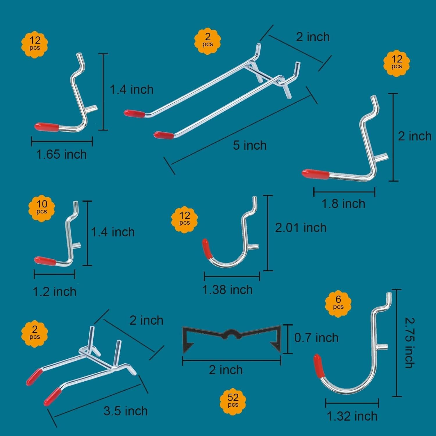 Kit Organizador de Accesorios para Tablero de Clavos Daanxw 148 Piezas
