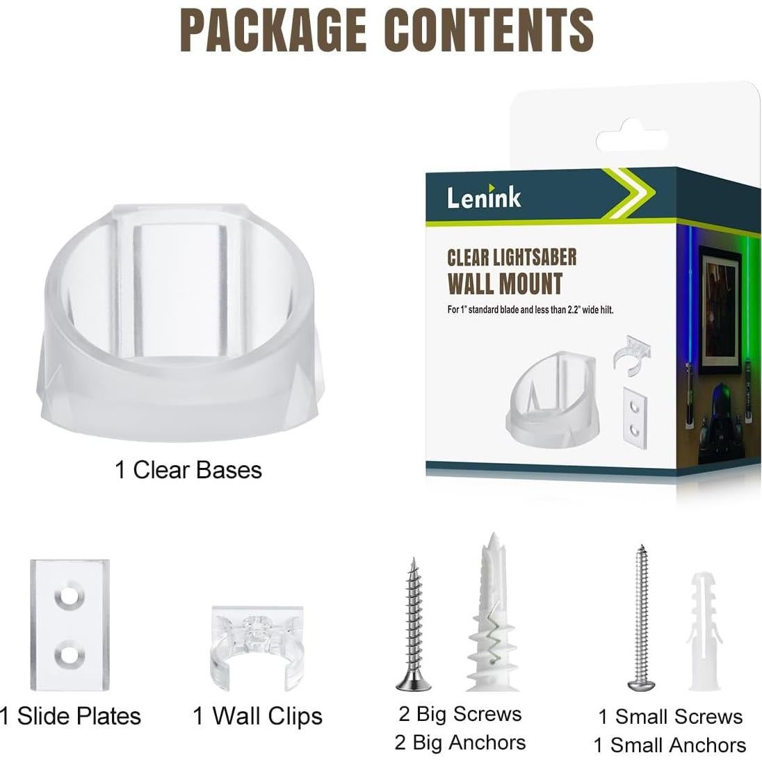 Soporte de Pared para Sable de Luz Lenink Claro 1 Paquete