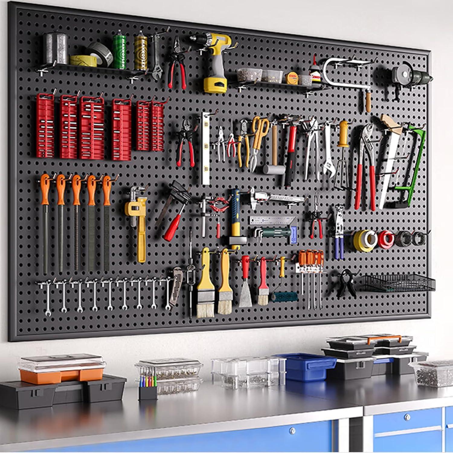 120 Ganchos de Acero Inoxidable para Tablero Perforado Aiofaervy