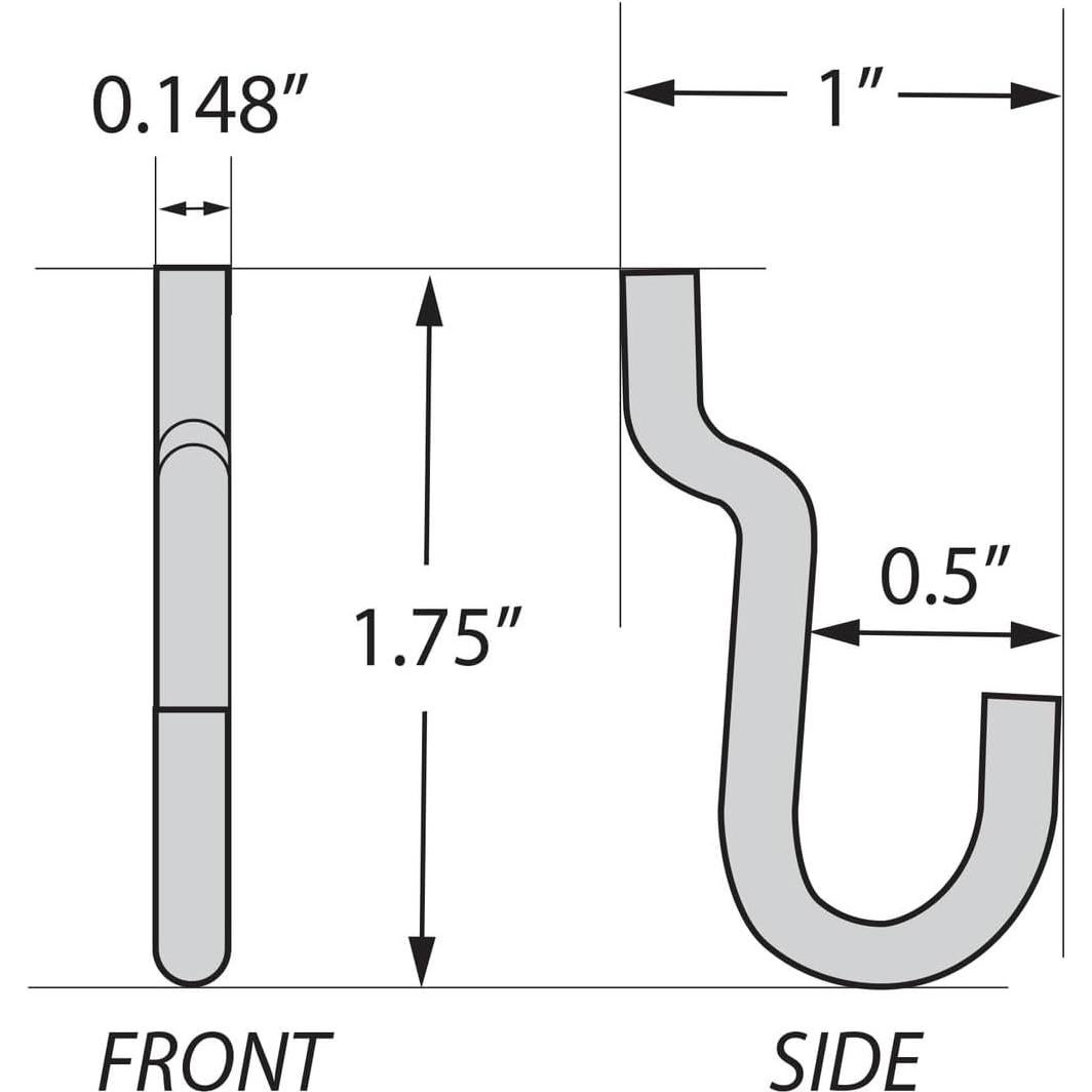 Soporte en J de Metal Azar Displays 700022 para Montaje en Pared