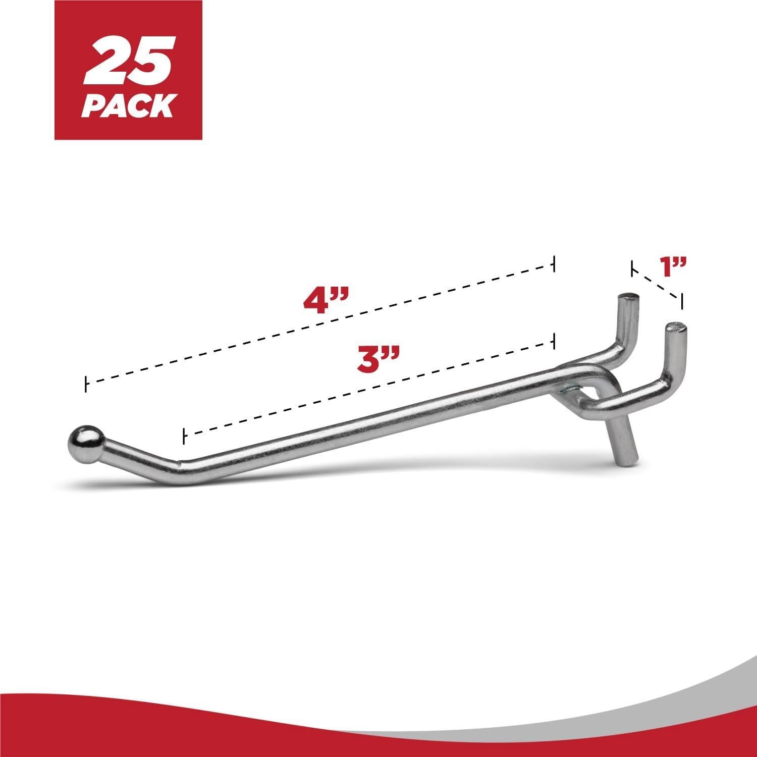Ganchos de Estante de Metal Presa 4" (10.16 cm) - Paquete de 25