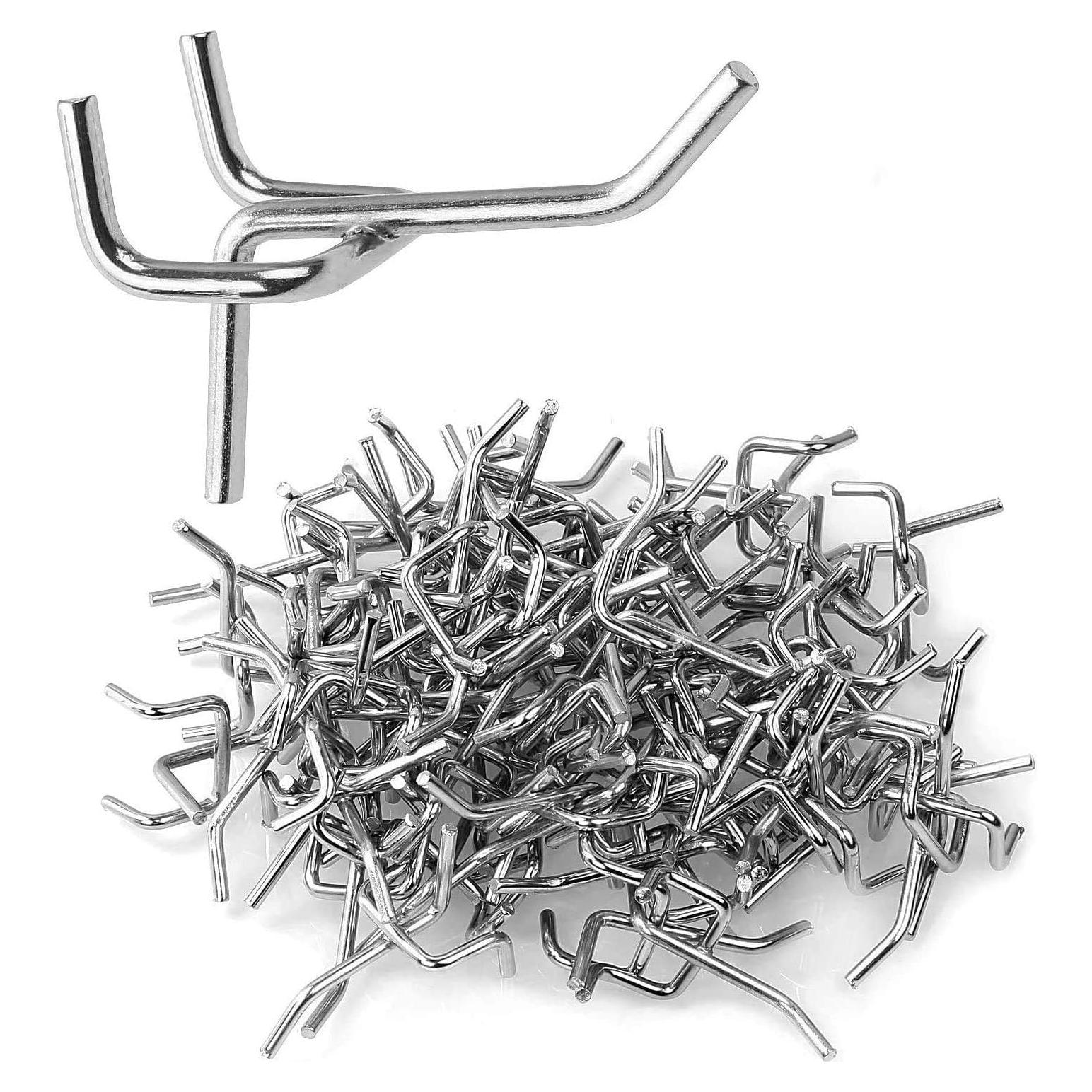 Ganchos de Metal JMIATRY 100 Pcs para Tablero Perforado 5.08 cm