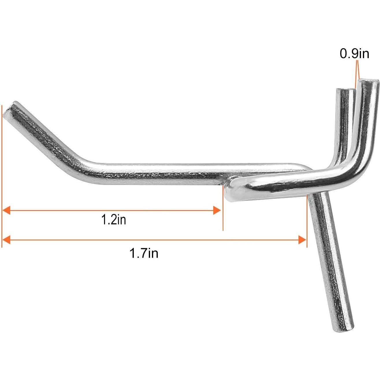 Ganchos de Metal JMIATRY 100 Pcs para Tablero Perforado 5.08 cm