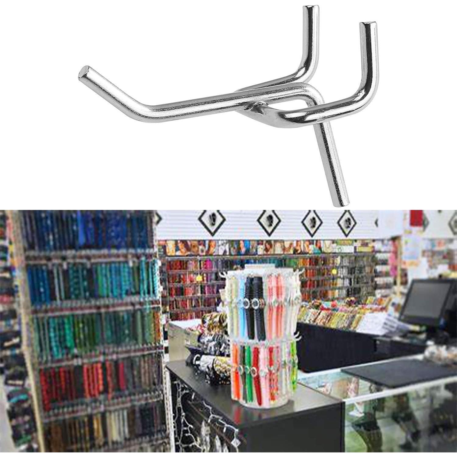 Ganchos de Metal JMIATRY 100 Pcs para Tablero Perforado 5.08 cm