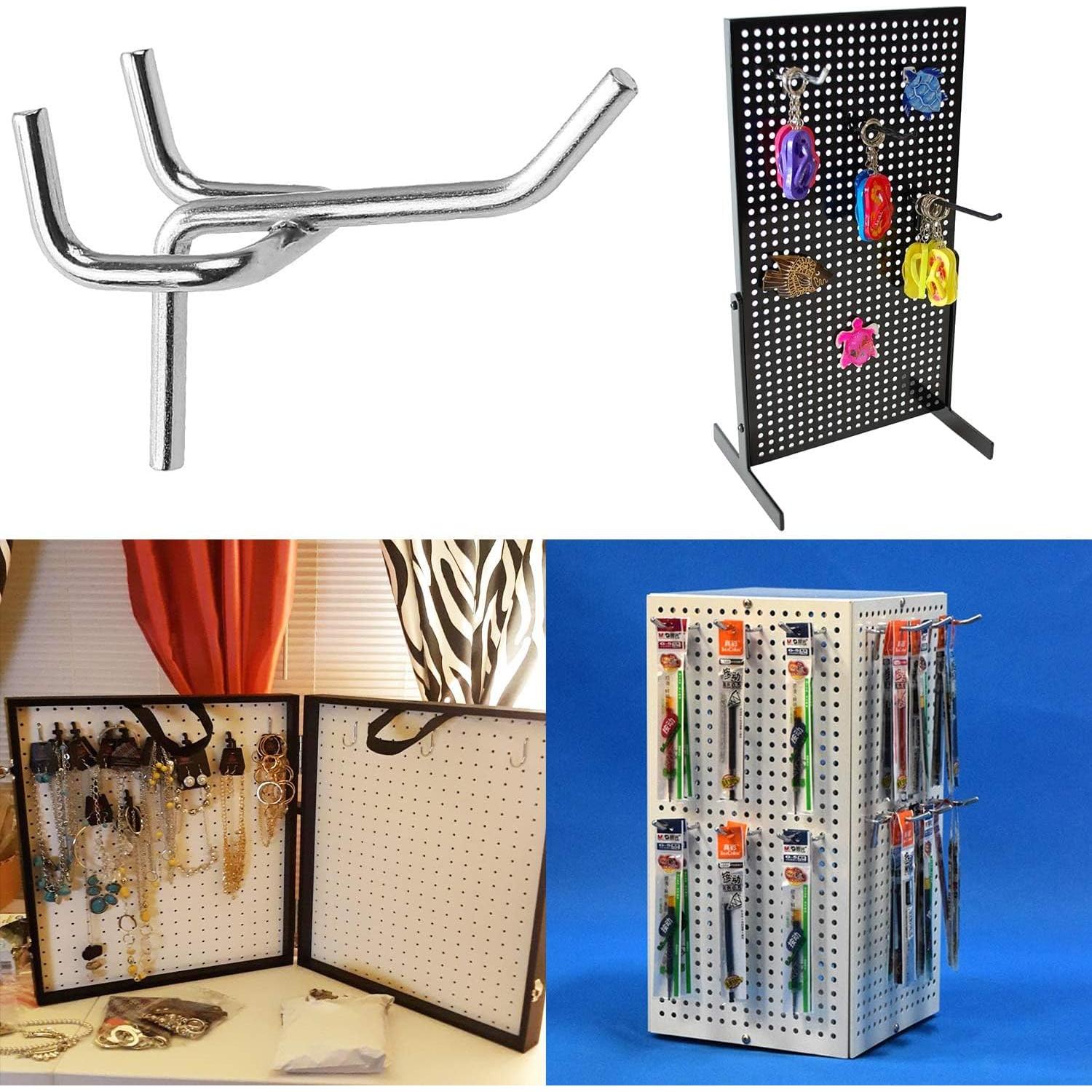 Ganchos de Metal JMIATRY 100 Pcs para Tablero Perforado 5.08 cm