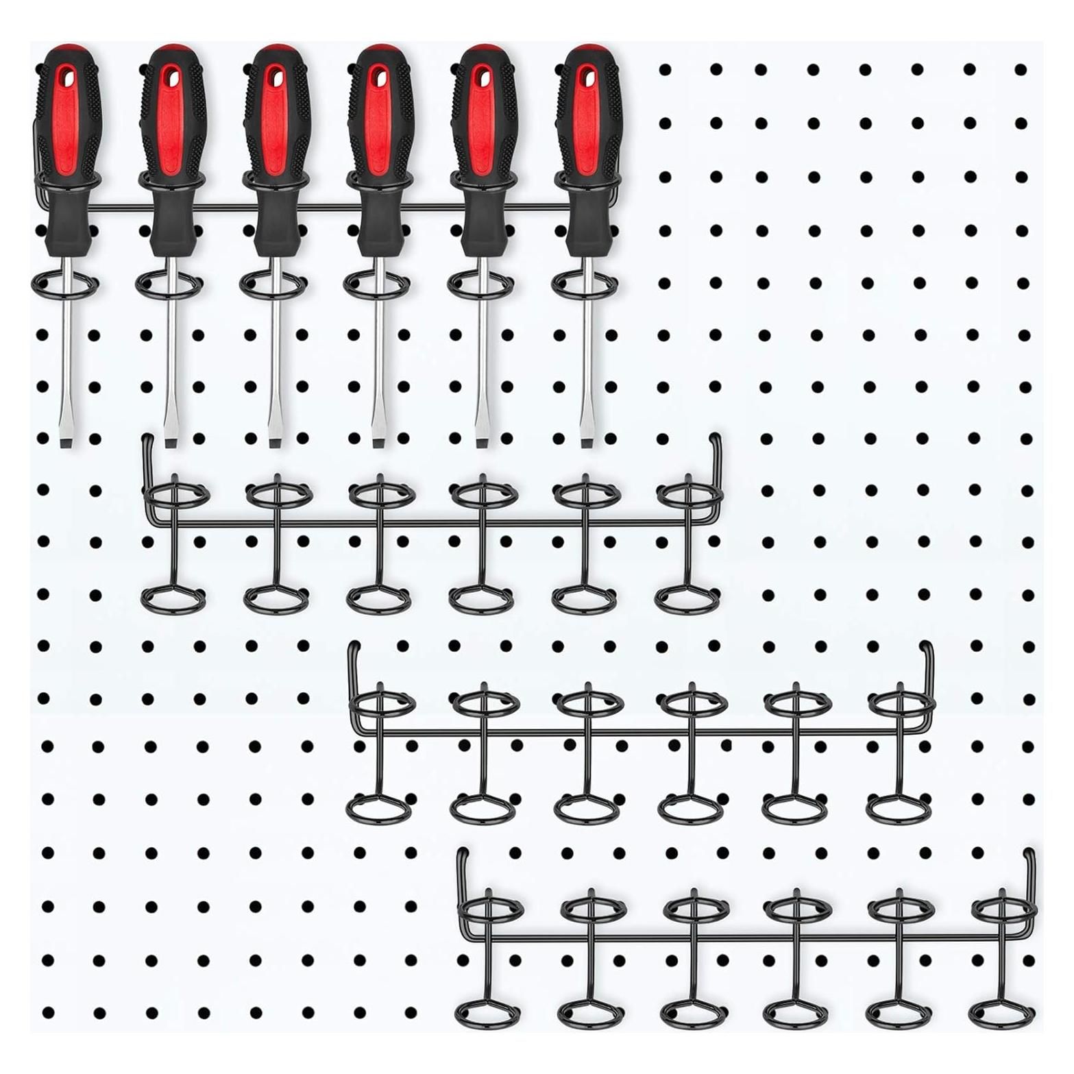 Soportes de herramientas Ripeng para tablero de clavijas, 4 piezas