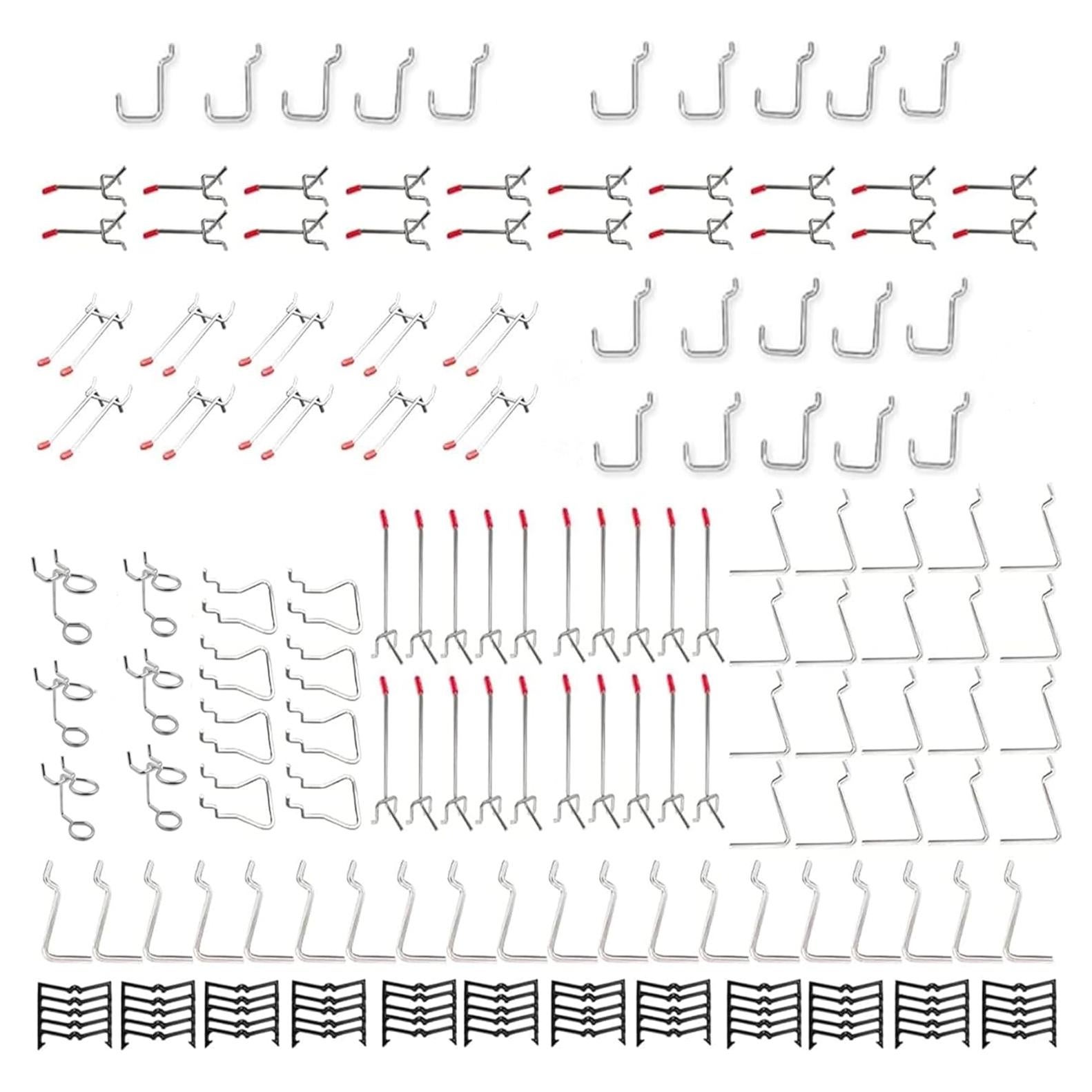 Kit de 184 Accesorios para Tablero Perforado TORACK Metal