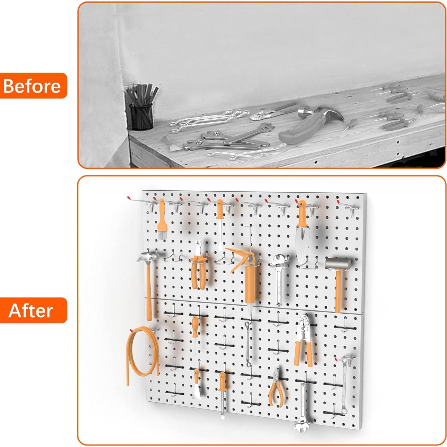 Kit de 184 Accesorios para Tablero Perforado TORACK Metal