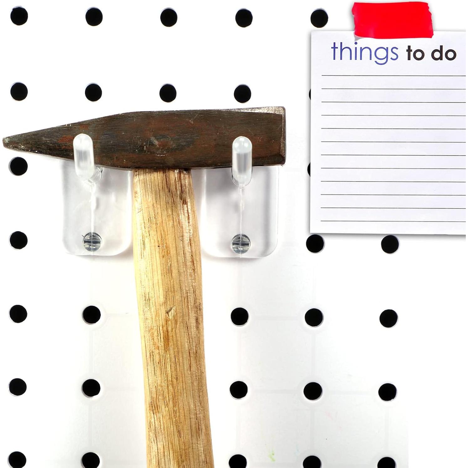 120 Ganchos de Plástico Transparentes para Tablero de Clavos