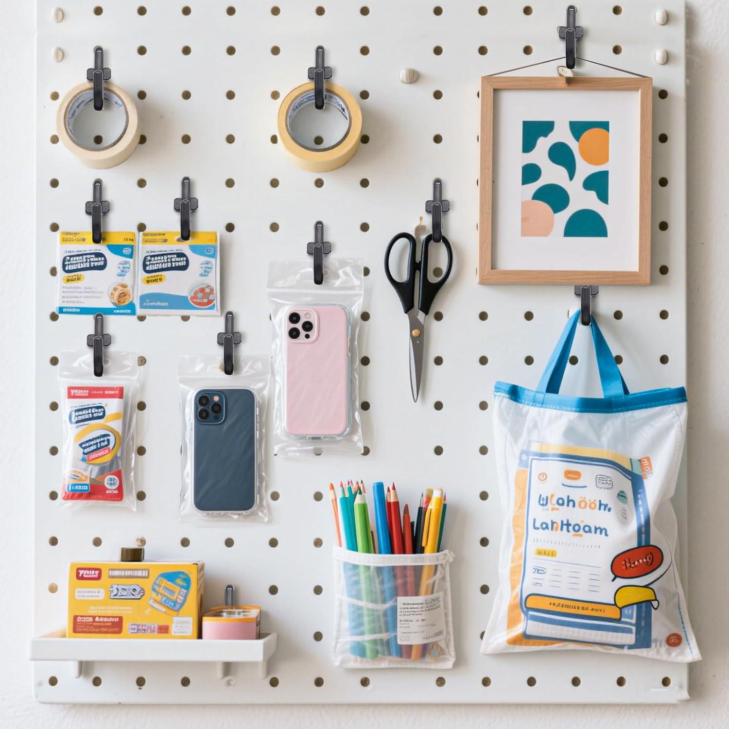 Jucoan 200 Ganchos en J para Tablero de Clavos 6.35 mm