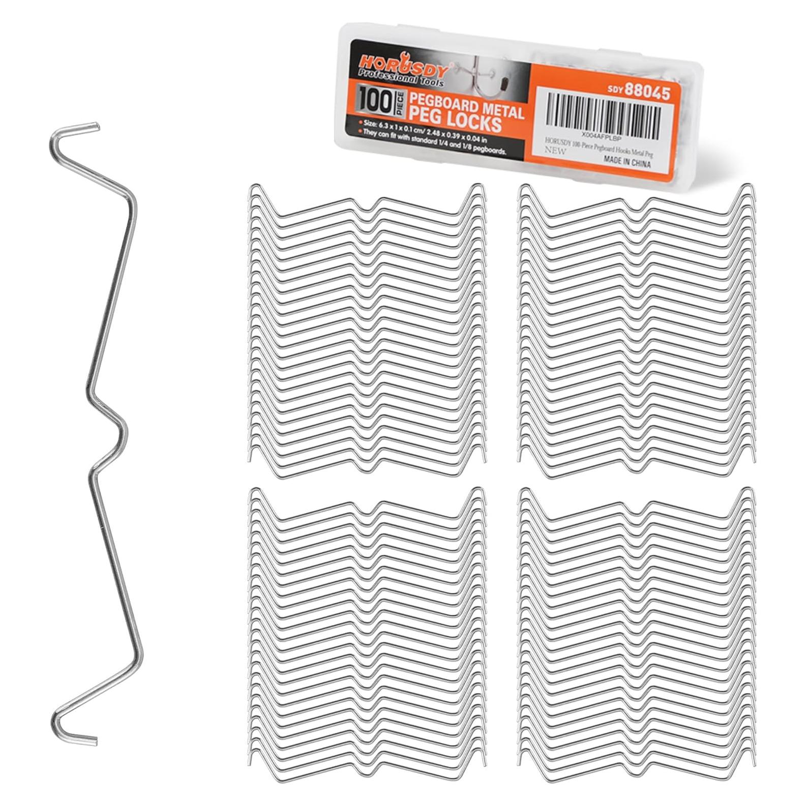 Bloques de Gancho para Tablero de Clavos HORUSDY 100 Piezas
