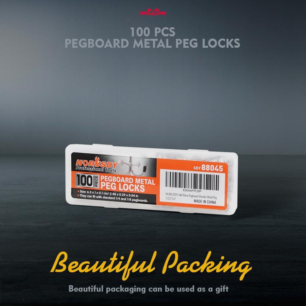 Bloques de Gancho para Tablero de Clavos HORUSDY 100 Piezas