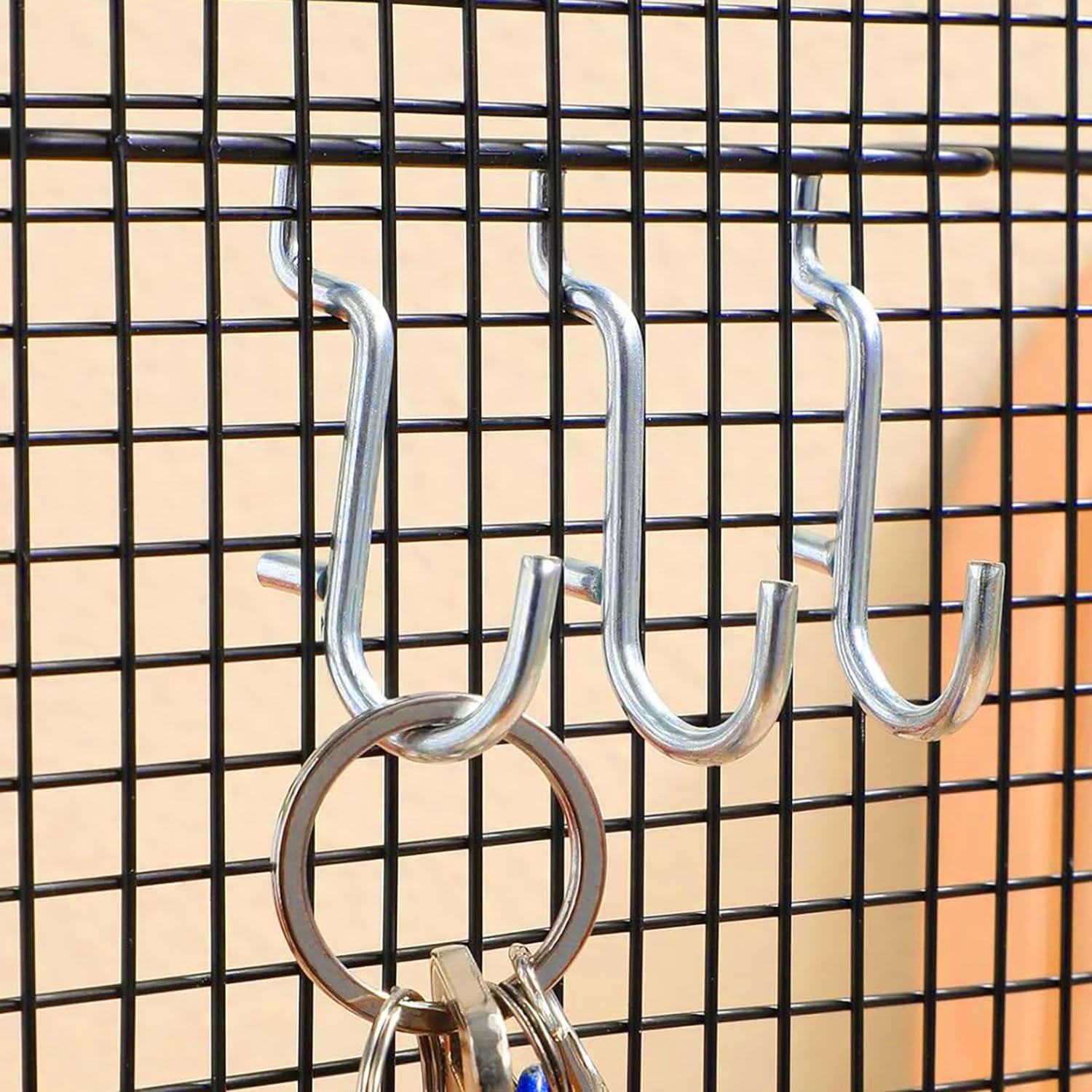 10 Ganchos J de Metal Inoxidable ZZLZX para Tablero de Clavos