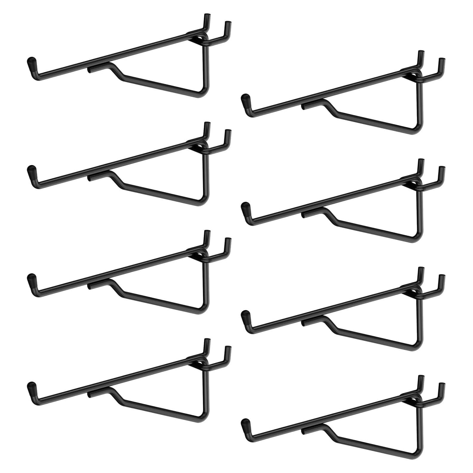 Ganchos para Estantes de Tablero Perforado INCLY 15.24 cm - 8 Piezas