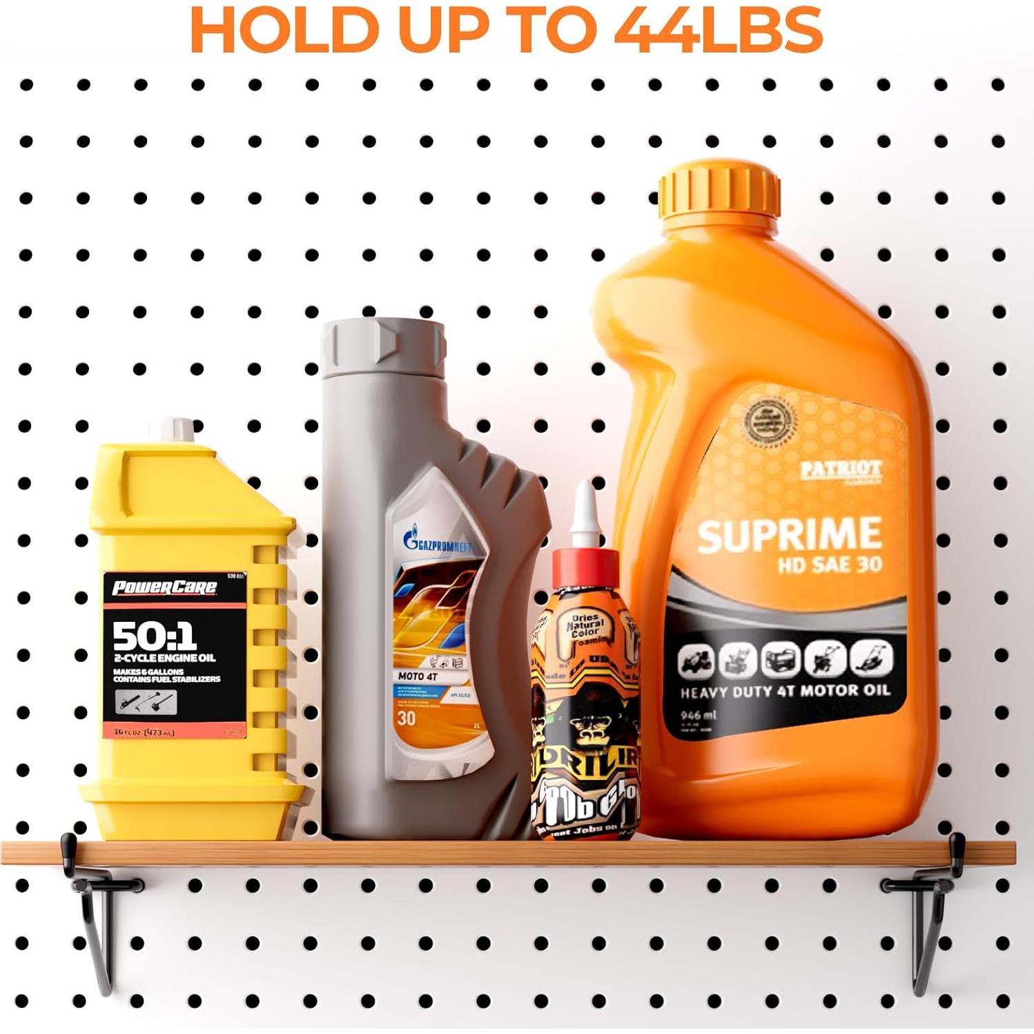 Ganchos para Estantes de Tablero Perforado INCLY 15.24 cm - 8 Piezas