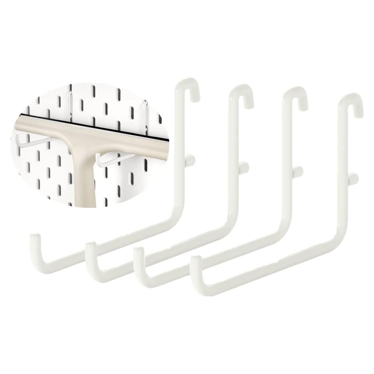 Ganchos de Tablero de Clavos DODXIAOBEUL 4 Unidades Blanco