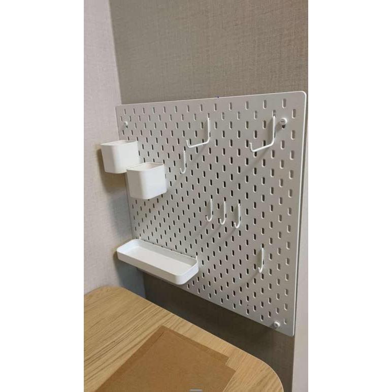 Ganchos de Tablero de Clavos DODXIAOBEUL 4 Unidades Blanco