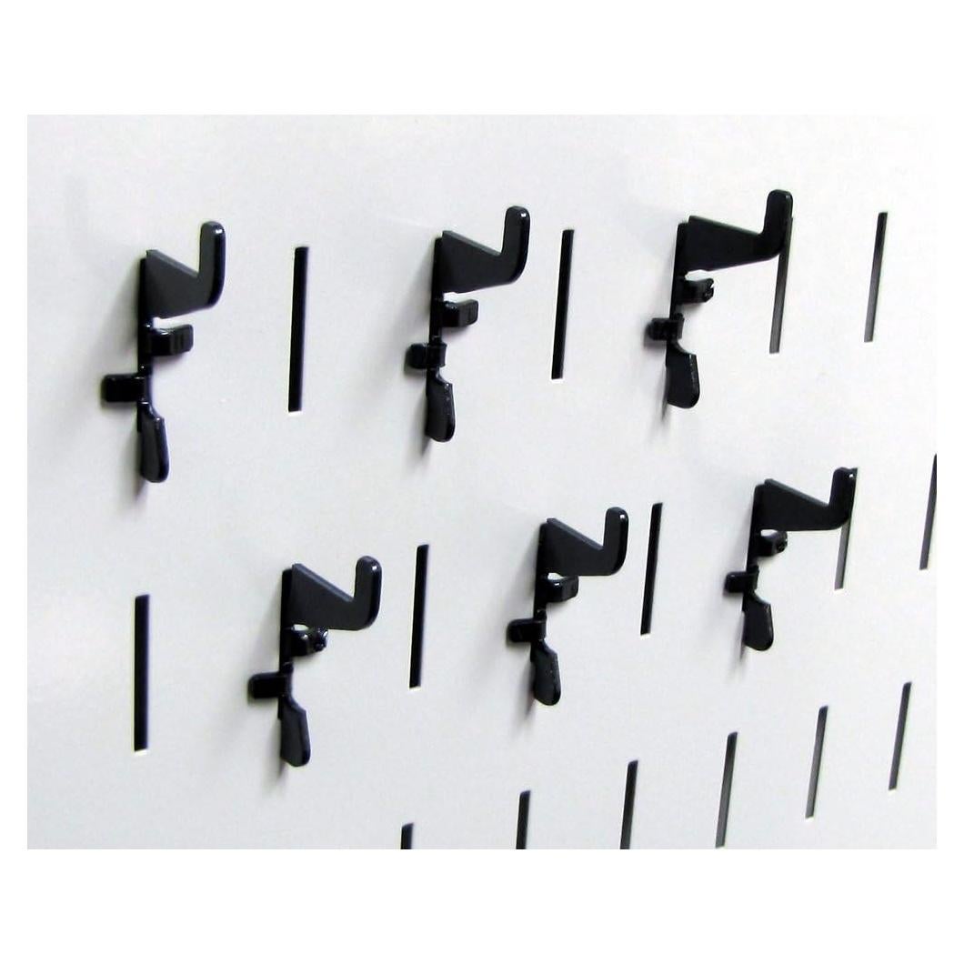 Ganchos Ranurados Estándar Wall Control - 6 Piezas Negros