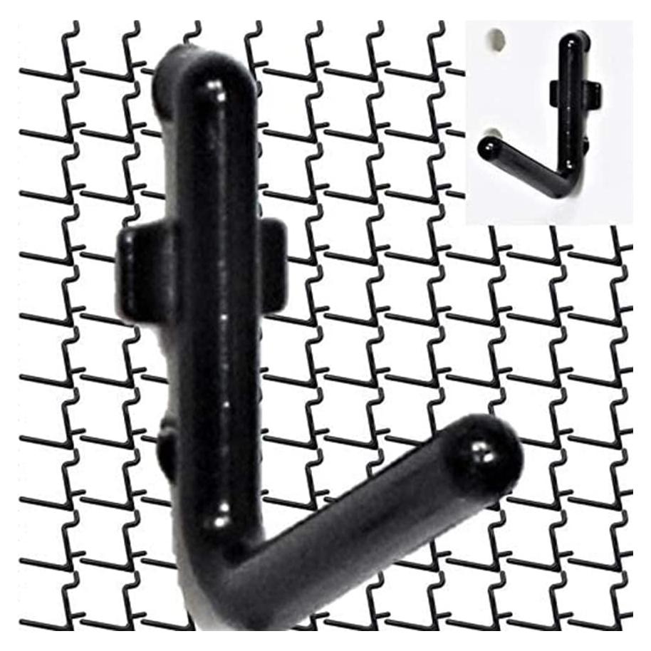 Conjunto de 100 Ganchos en L WallPeg Negros Autocerrables