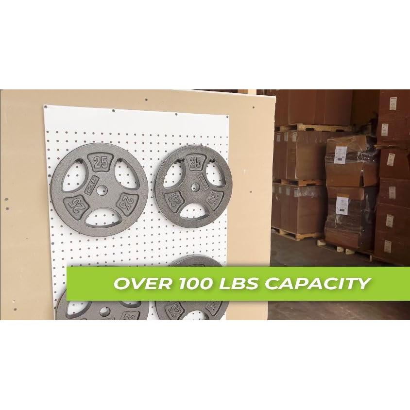 Conjunto de 100 Ganchos en L WallPeg Negros Autocerrables