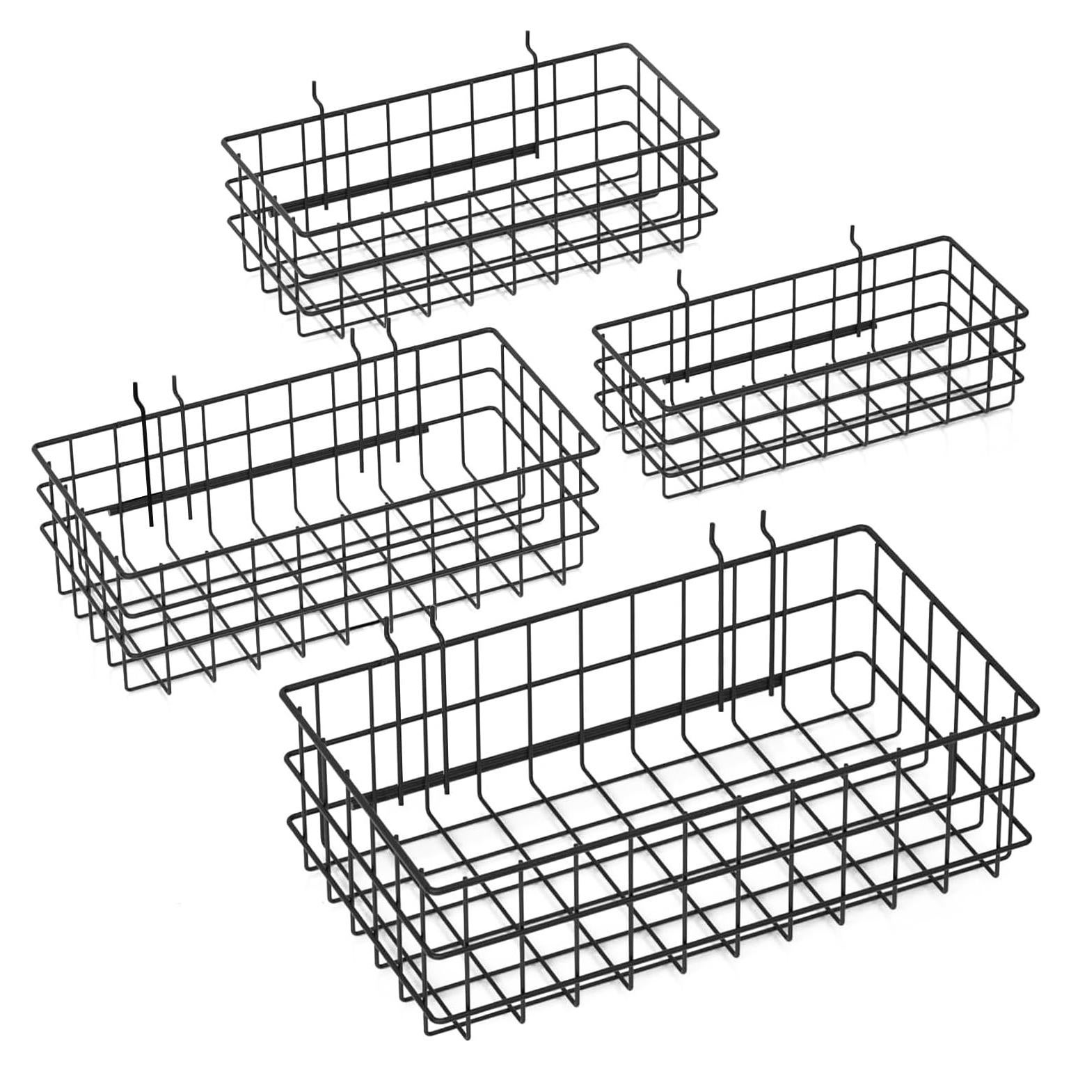 Juego de 4 Cestas para Tablero Perforado NOEAIKE - Acero Resistente