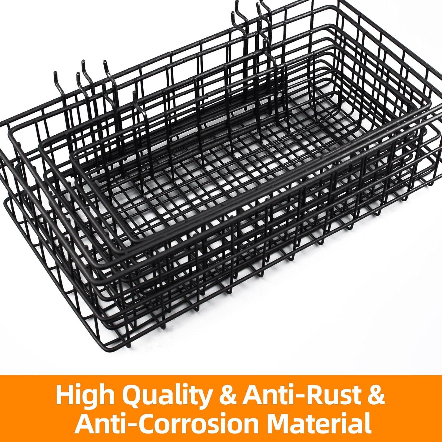 Juego de 4 Cestas para Tablero Perforado NOEAIKE - Acero Resistente