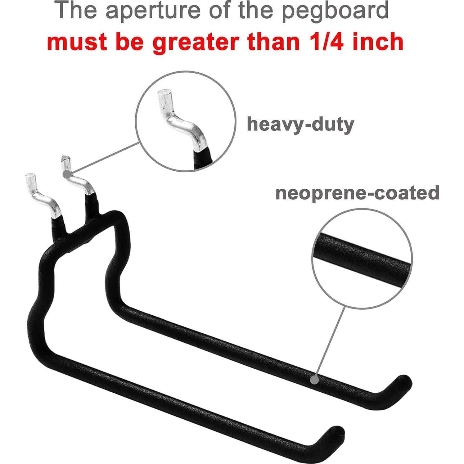 Ganchos de Tablero de Clavos FRIMOONY 12 Piezas Alta Resistencia