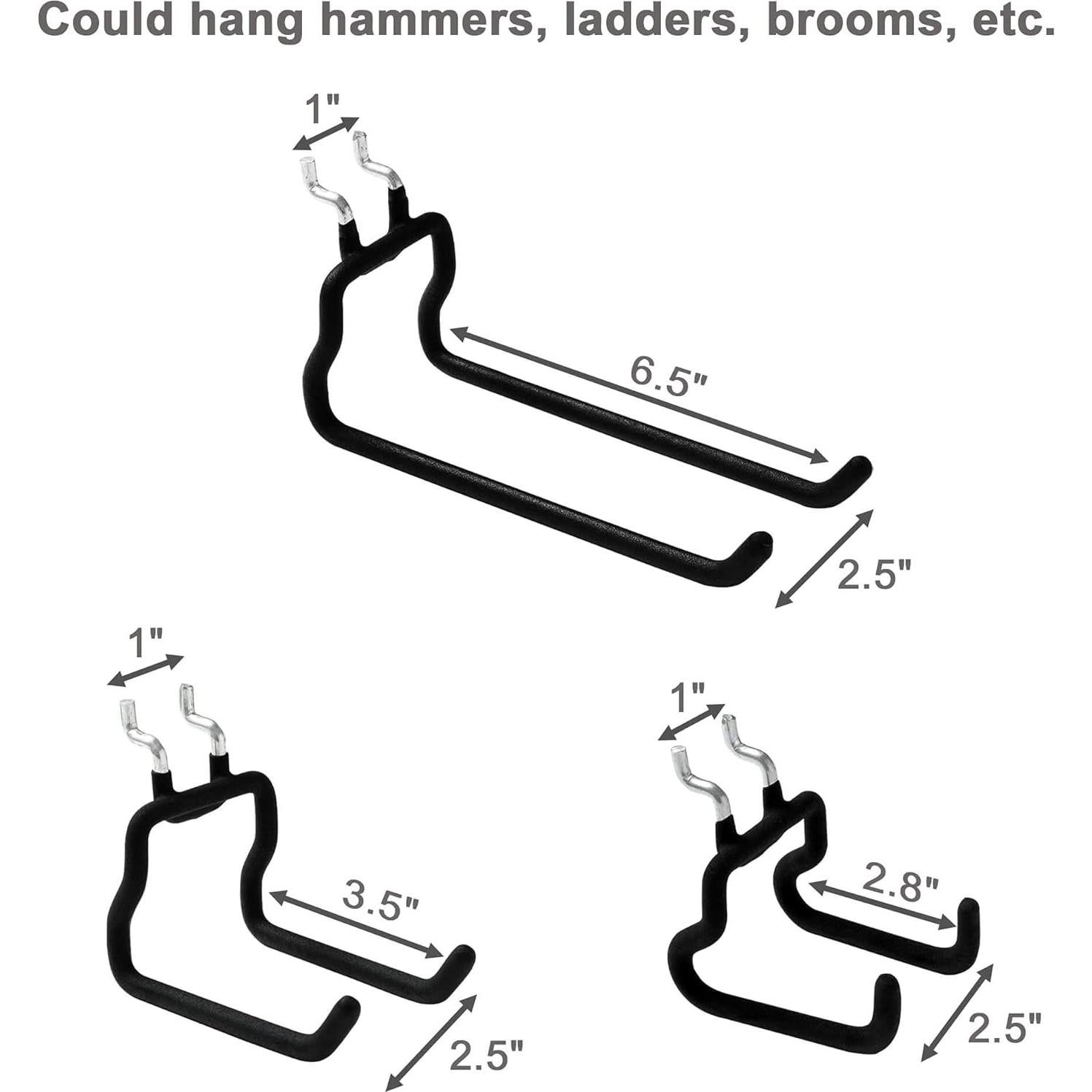 Ganchos de Tablero de Clavos FRIMOONY 12 Piezas Alta Resistencia