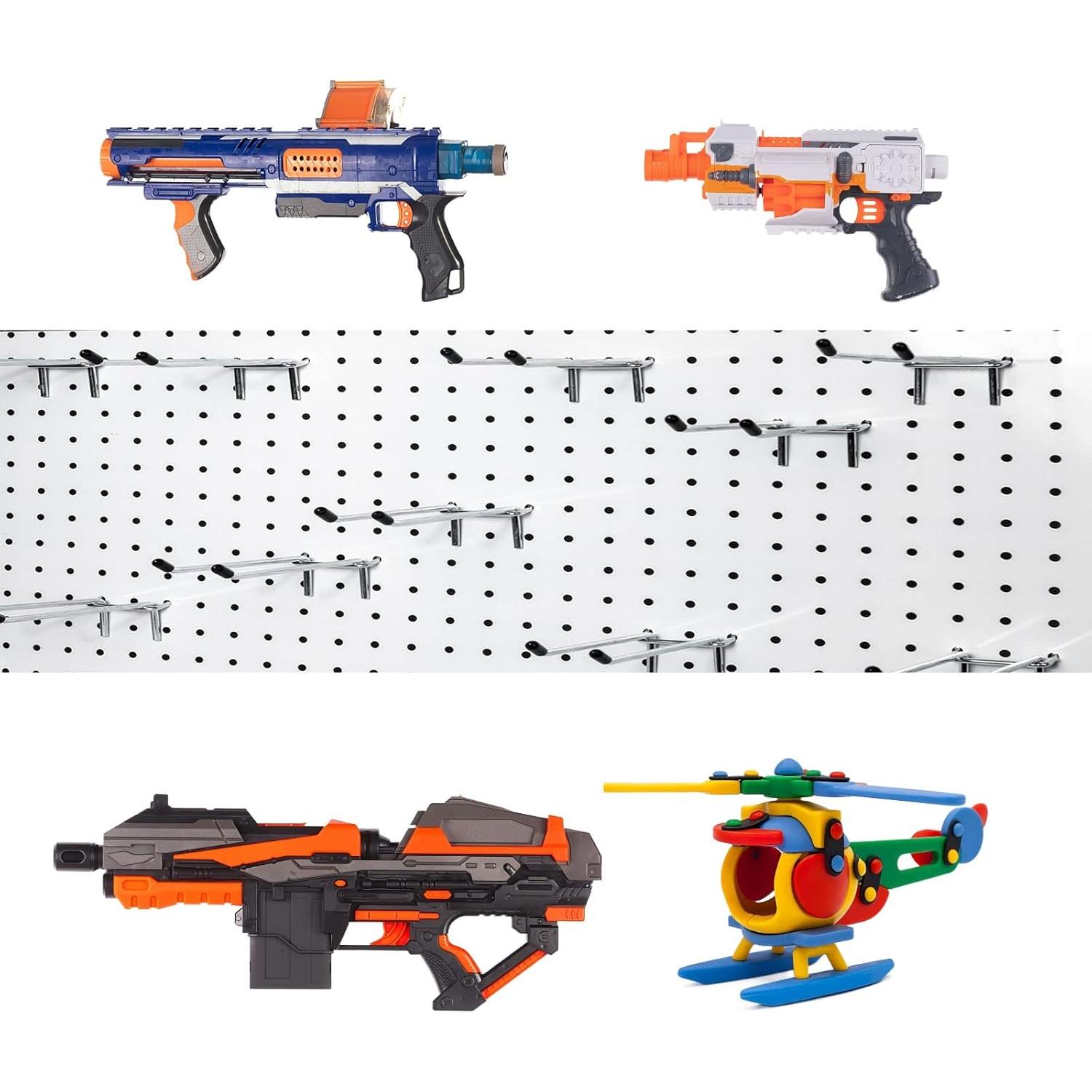 15 Ganchos Dobles para Tablero de Clavos Nlmyt 10 cm Alta Resistencia