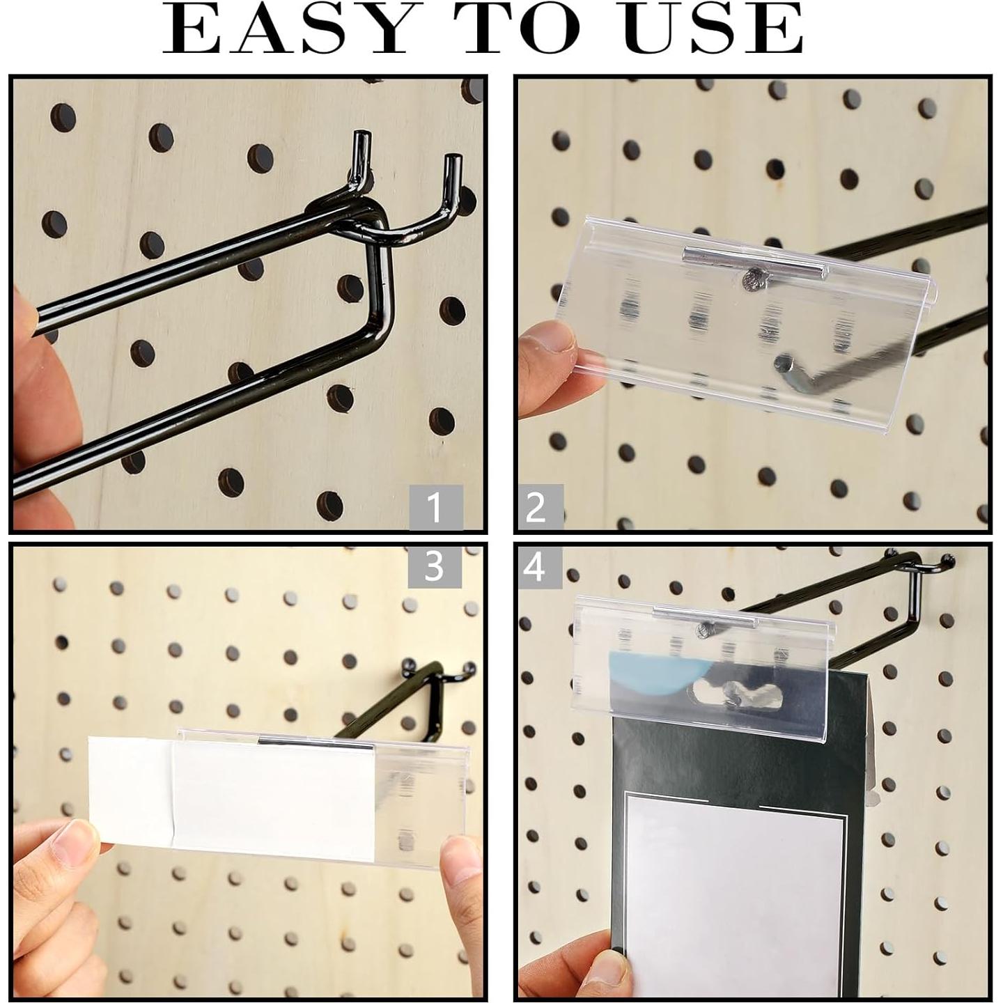 Ganchos de Metal Negro Tandefio 100 Piezas 20.5 cm para Tablero