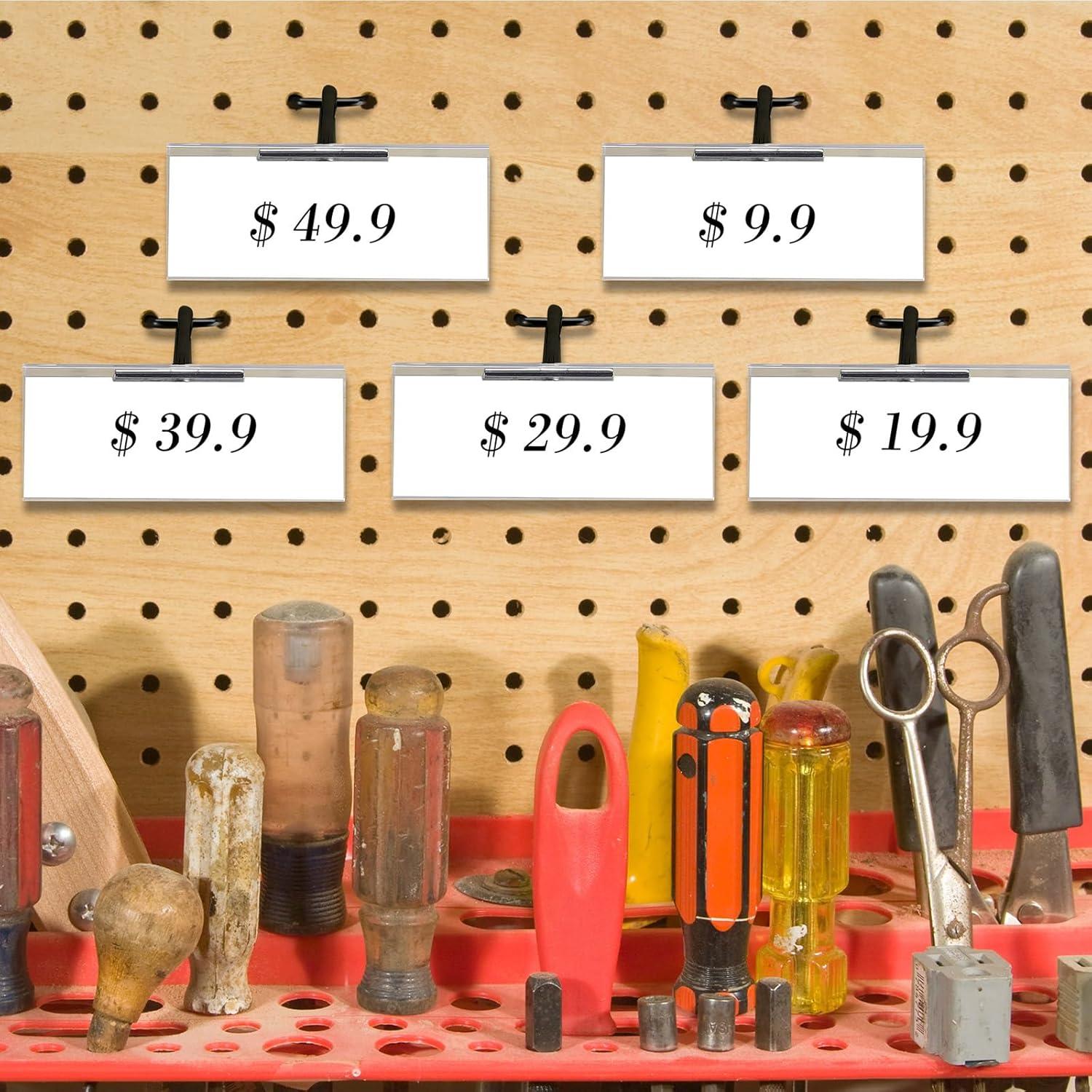 Ganchos de Metal Negro Tandefio 100 Piezas 20.5 cm para Tablero