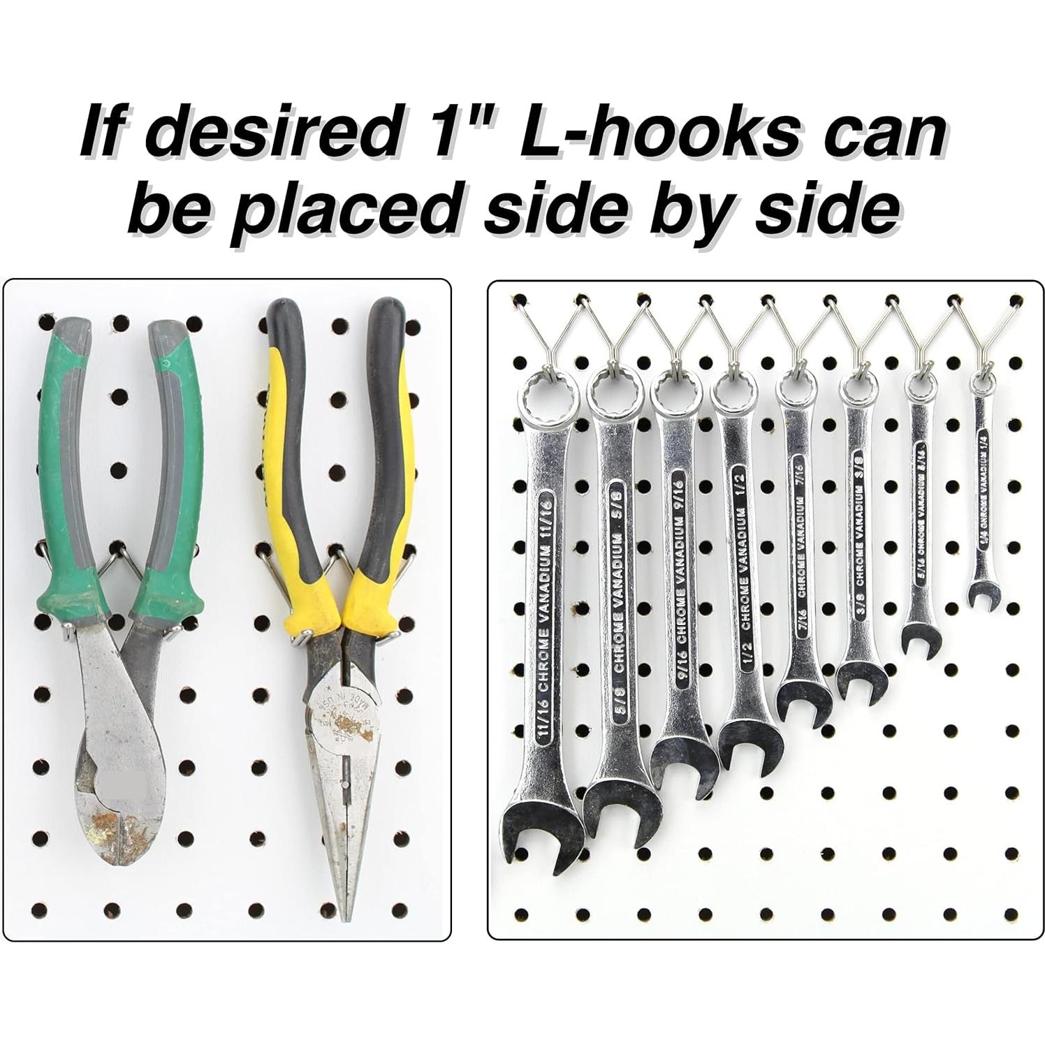 Ganchos de Pegboard Acero Inoxidable Right Arrange 50-Pack