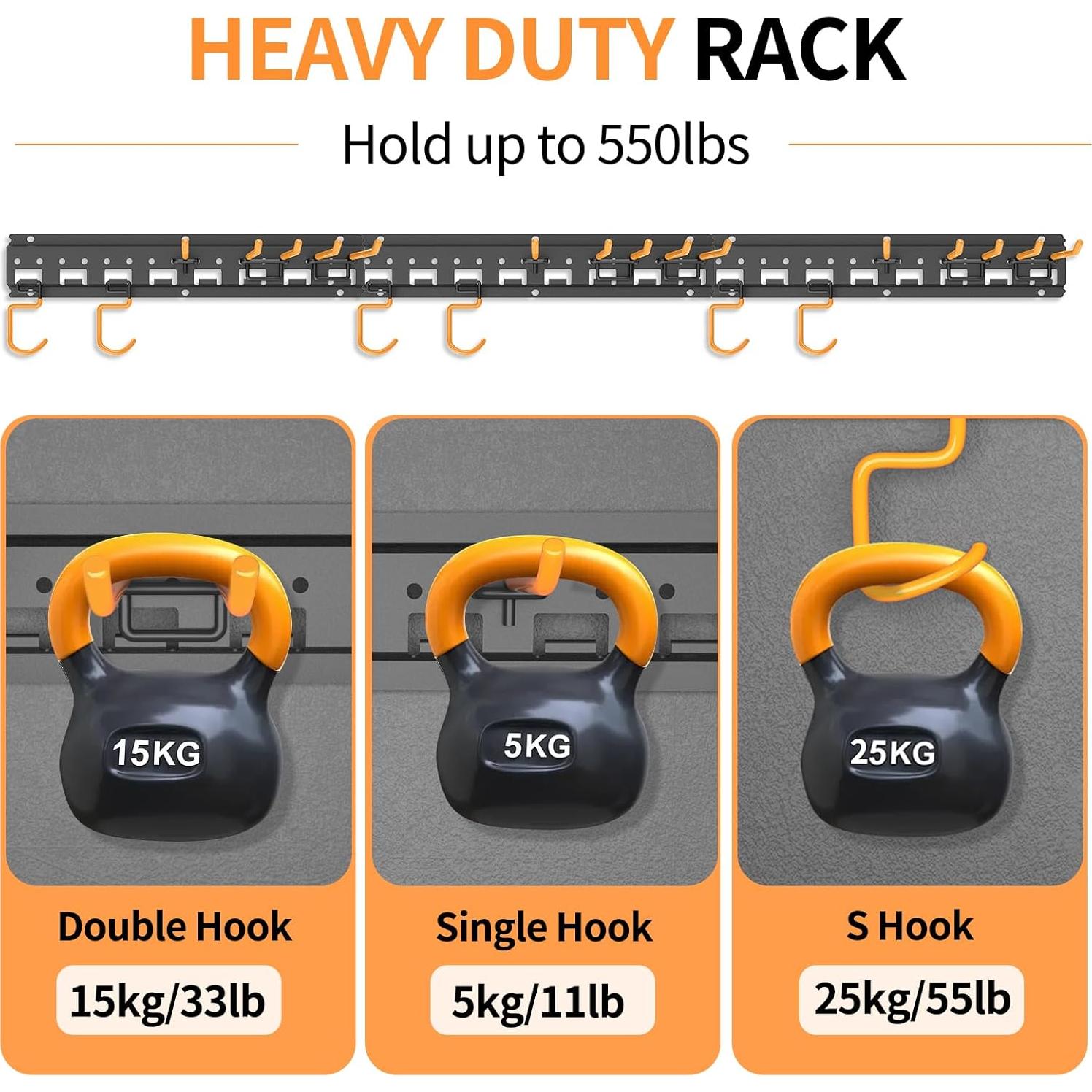 Organizador de Herramientas de Jardín Unaikoo 121.92 cm Montado en Pared