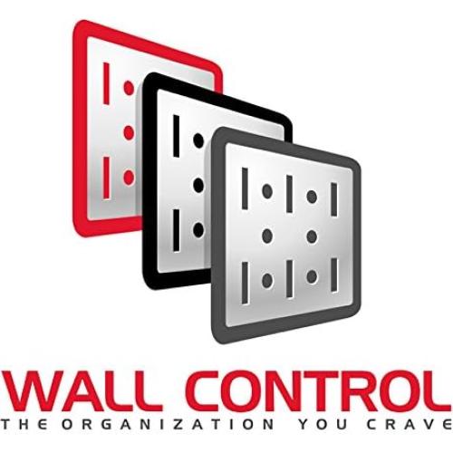 Ganchos de Metal Ranurados Control de Pared 4 Unidades Negro