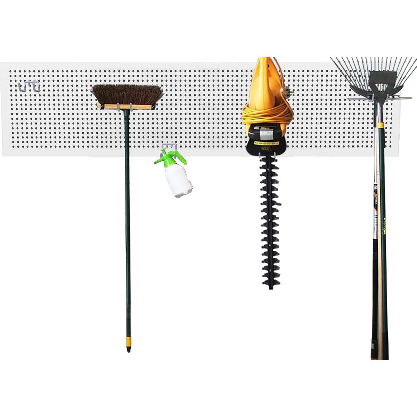 KINOMI 12 Pack Pegboard Hooks Heavy Duty Tool Hooks Pegboard Drill Holder Power Tool Holder, Value Set, Large Pegboard Accessories and Hooks for Tools, Power Drills, Art and Craft Supplies etc