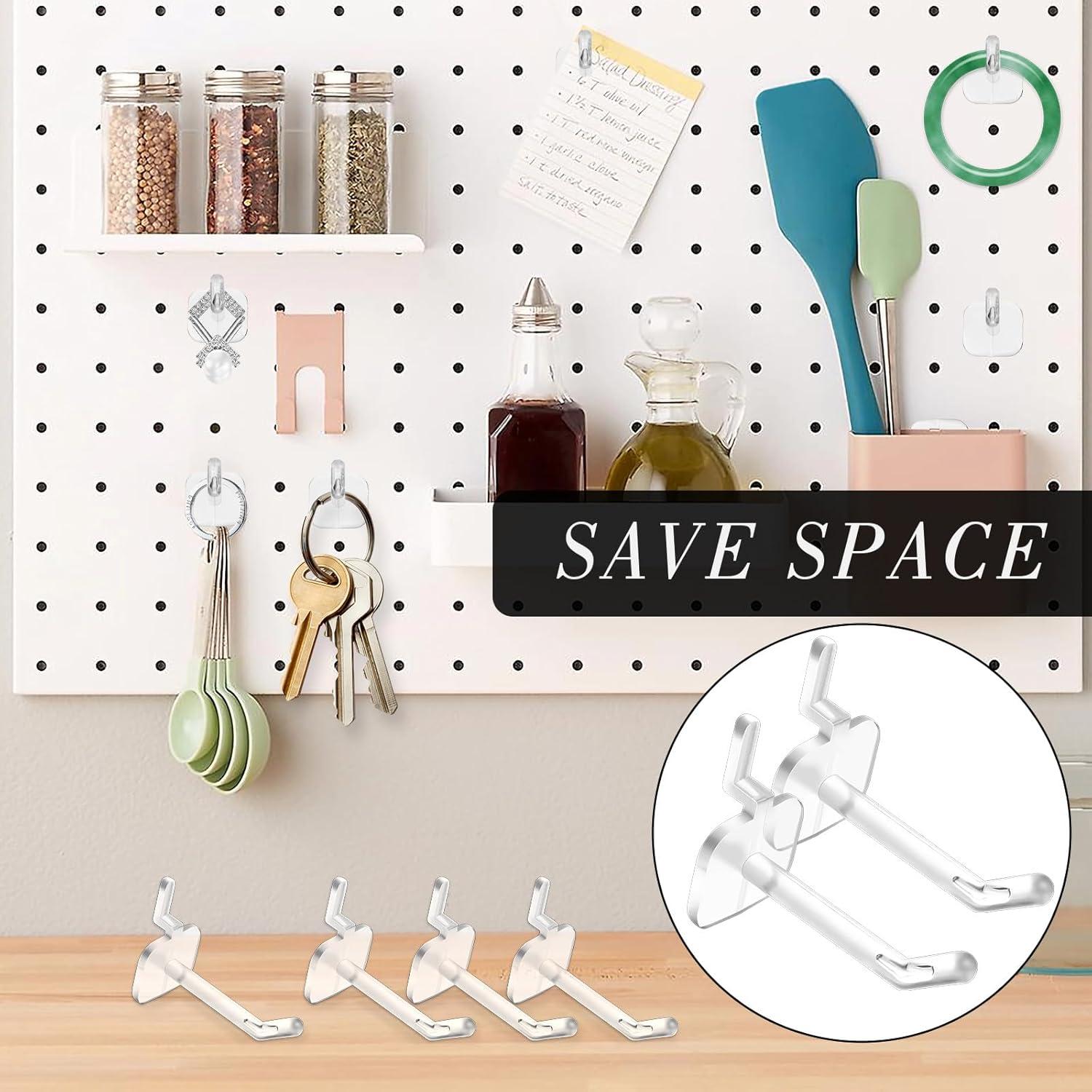 100 Ganchos de Plástico 5 cm Lemecima para Tableros de Clavos