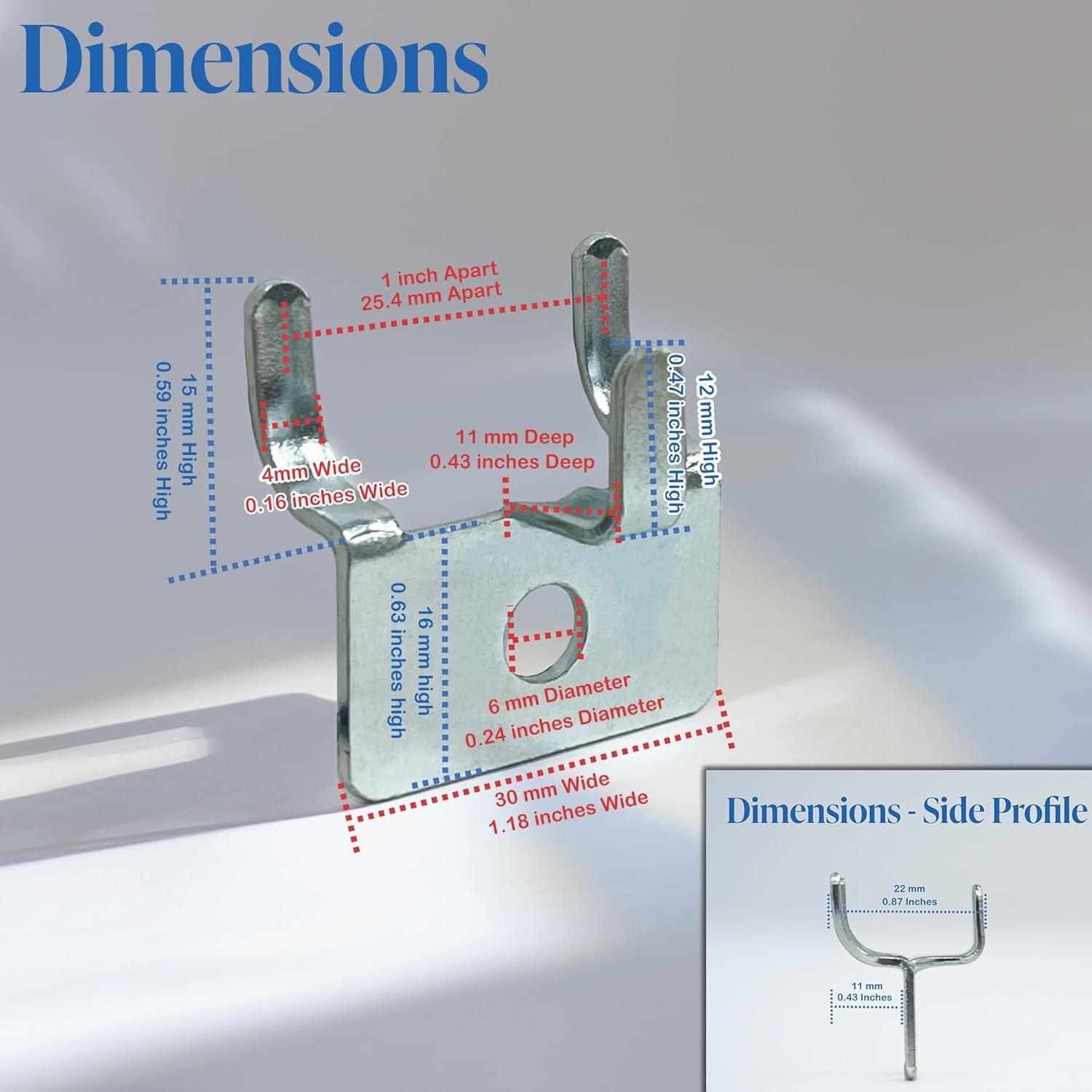 Ganchos Utilitarios para Tablero de Perforaciones Store Fixtures Direct - Paquete de 25
