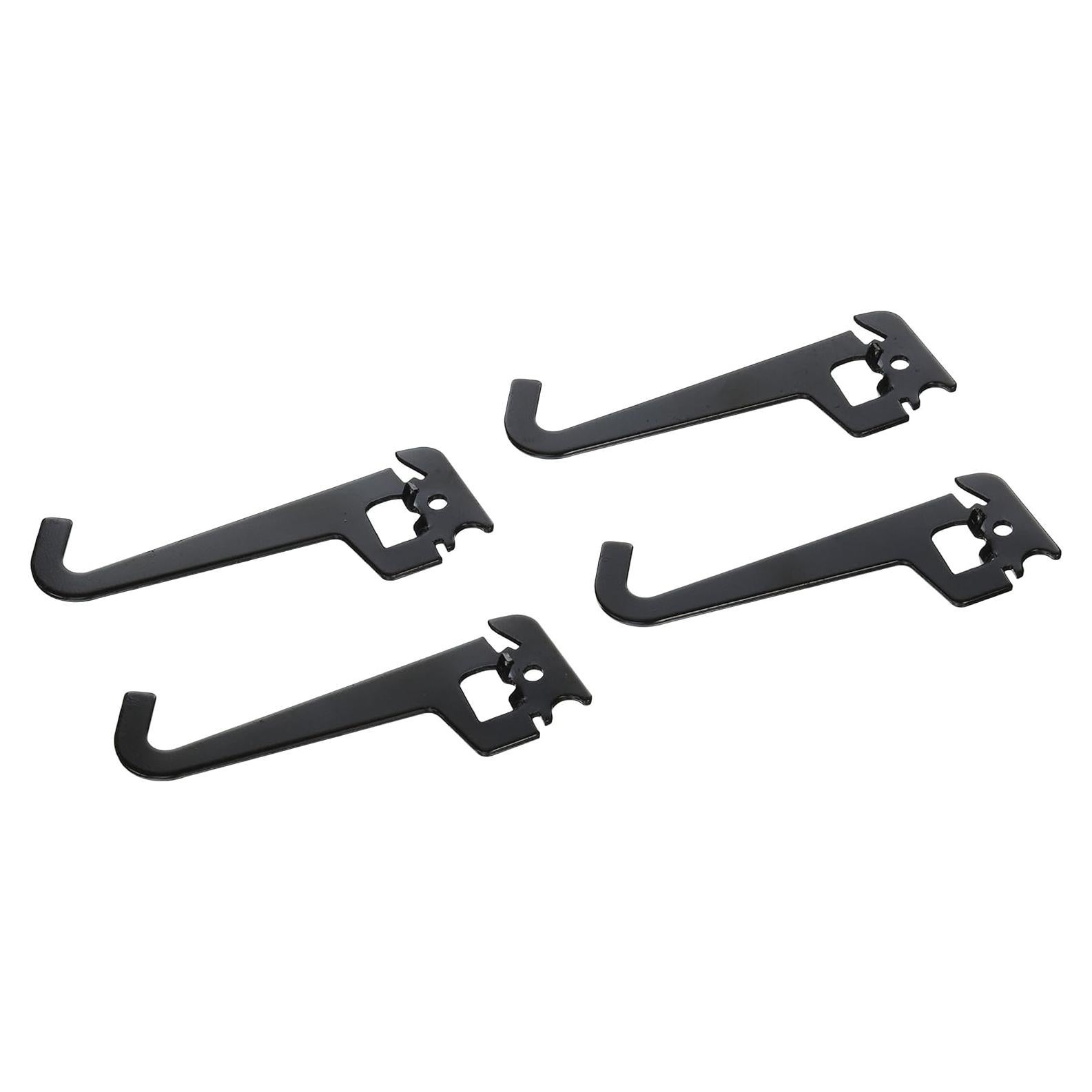 Ganchos Ranurados de Punta Curva Wall Control 8.89 cm Negro - 4 Piezas