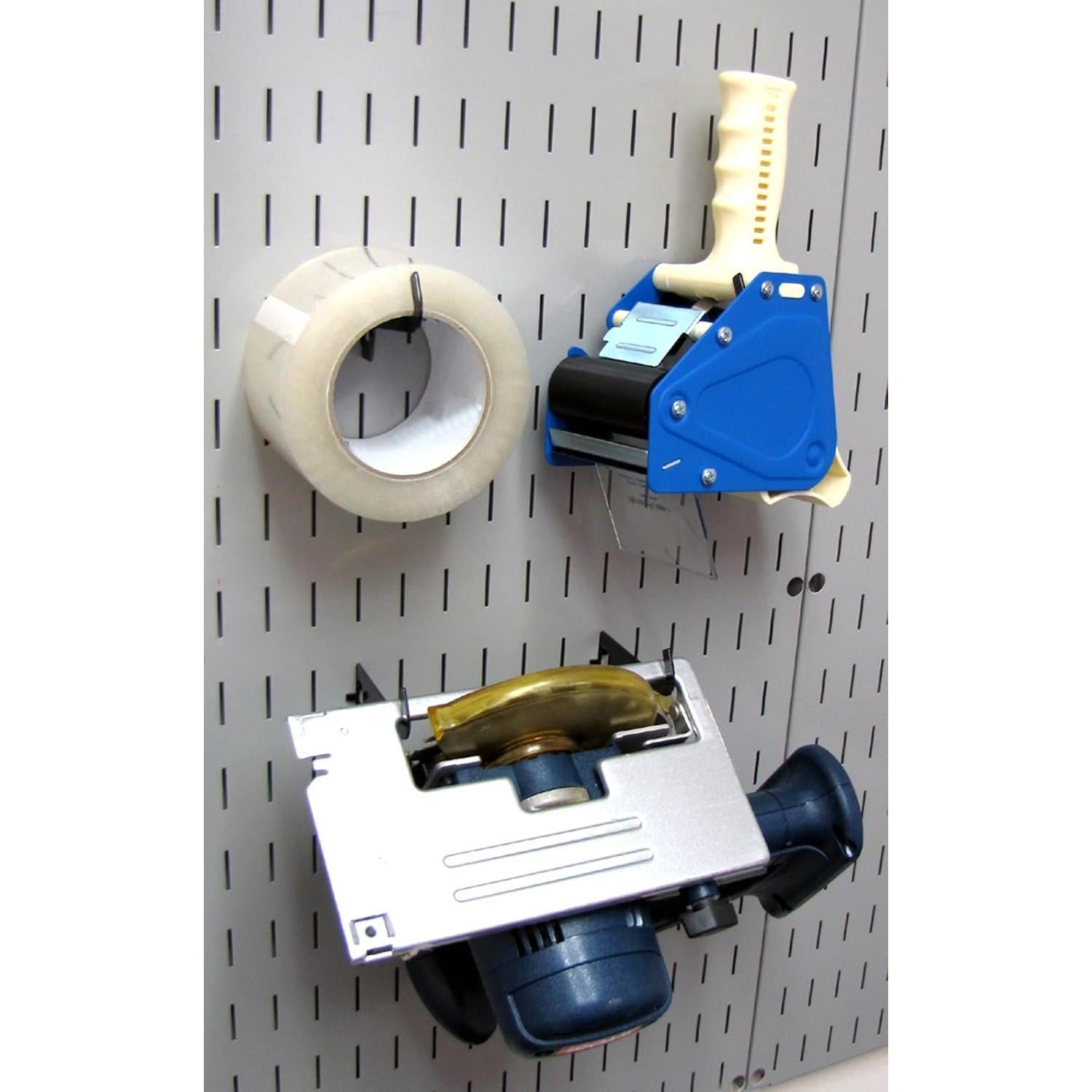 Ganchos Ranurados de Punta Curva Wall Control 8.89 cm Negro - 4 Piezas