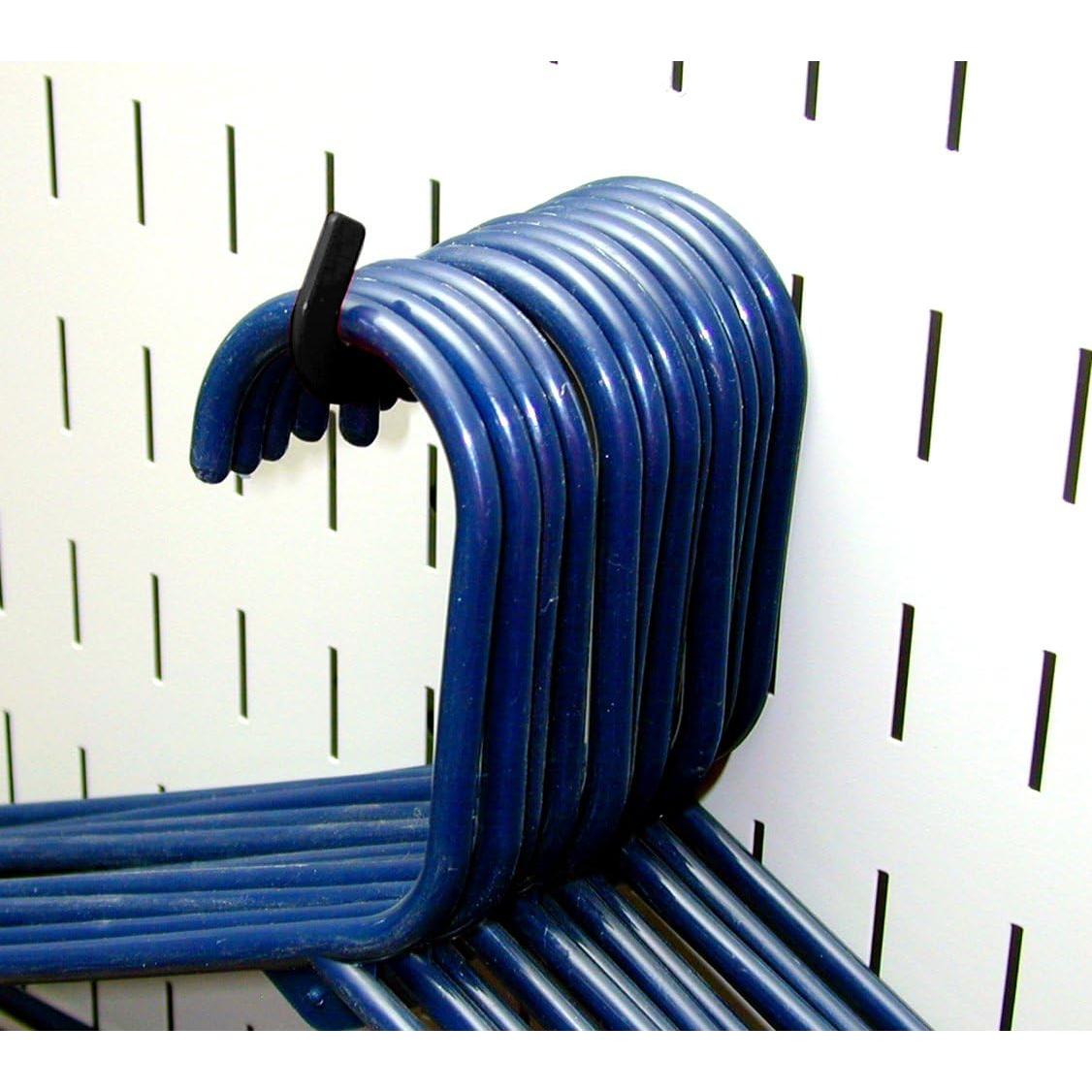 Ganchos Ranurados de Punta Curva Wall Control 8.89 cm Negro - 4 Piezas