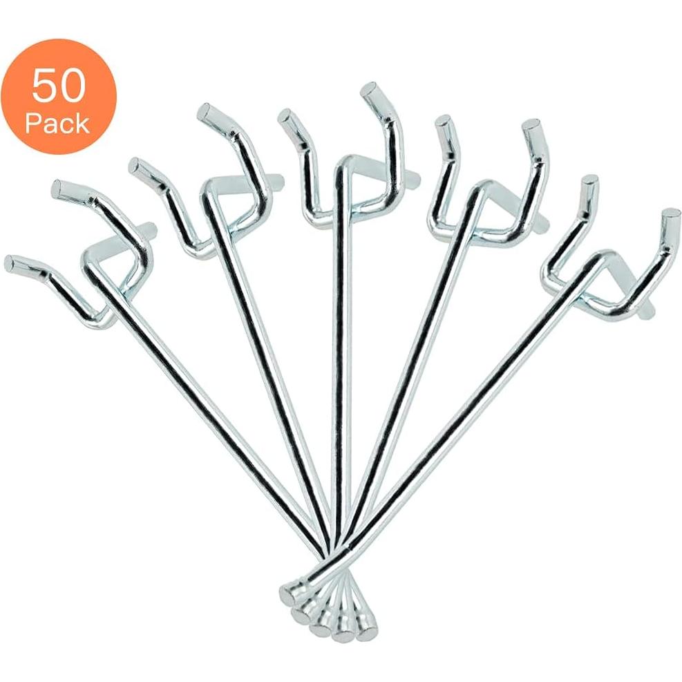 Ganchos de Metal Galvanizado Rawall 10 cm para Tablero Perforado