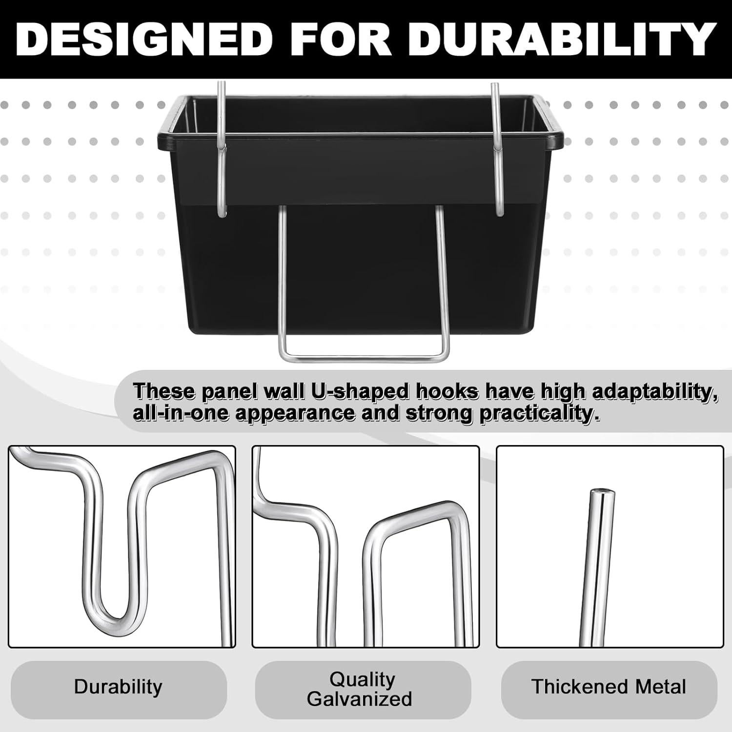 Ganchos de Bin para Tablero de Clavos Tandefio - 24 Pcs Metal