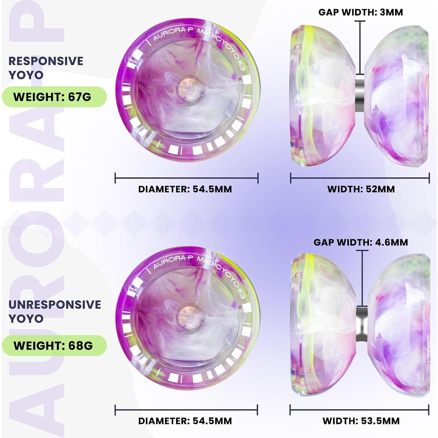 Yo-Yo MAGICYOYO K3 Aurora-p Pro para Niños y Principiantes